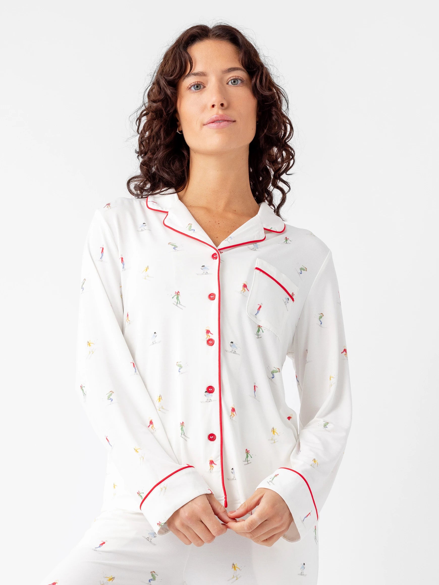 Women's Bamboo Stretch-Knit Long Sleeve Pajama Top - Last Chance - Image 11