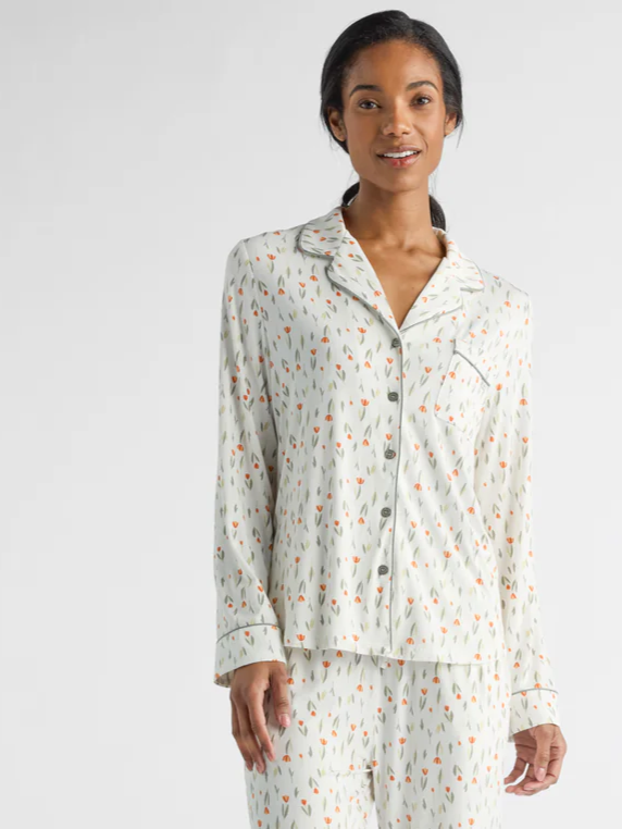 Women's Bamboo Stretch-Knit Long Sleeve Pajama Top - Last Chance - Image 44