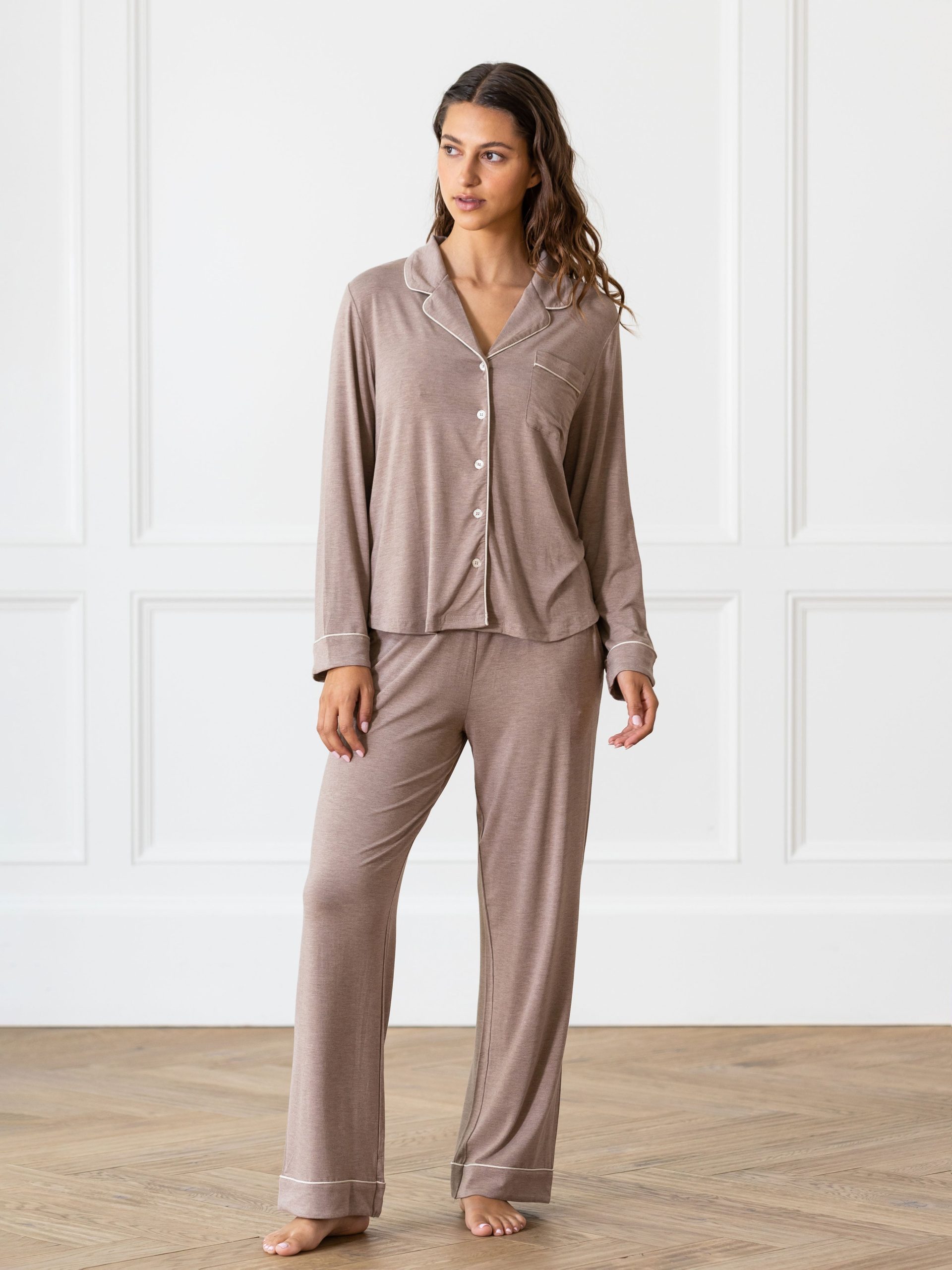 Women's Bamboo Stretch-Knit Long Sleeve Pajama Top - Last Chance - Image 28