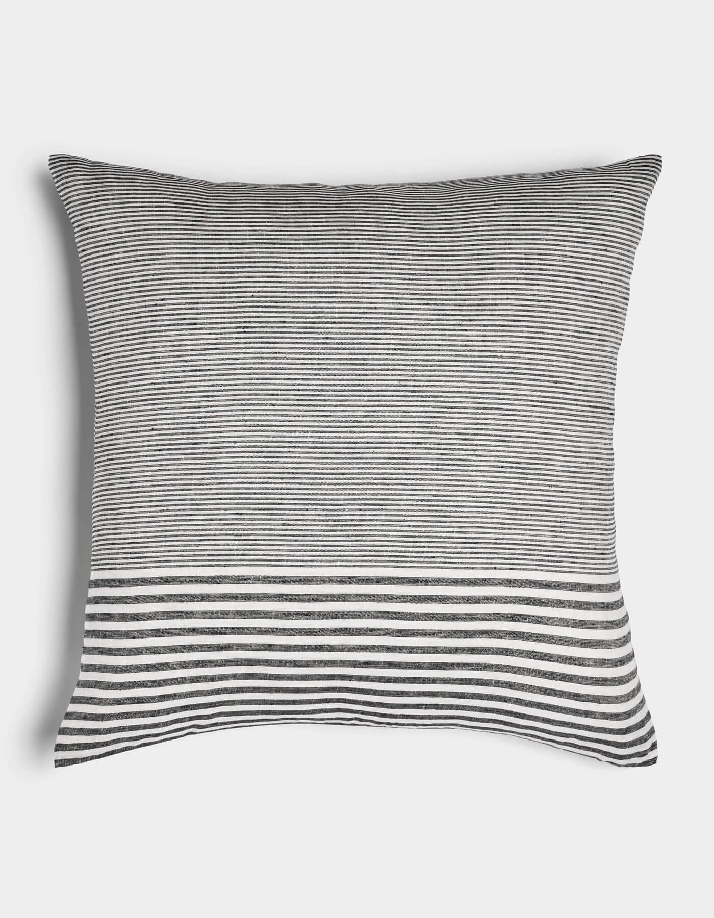 Striped Linen Throw Pillow - Image 96