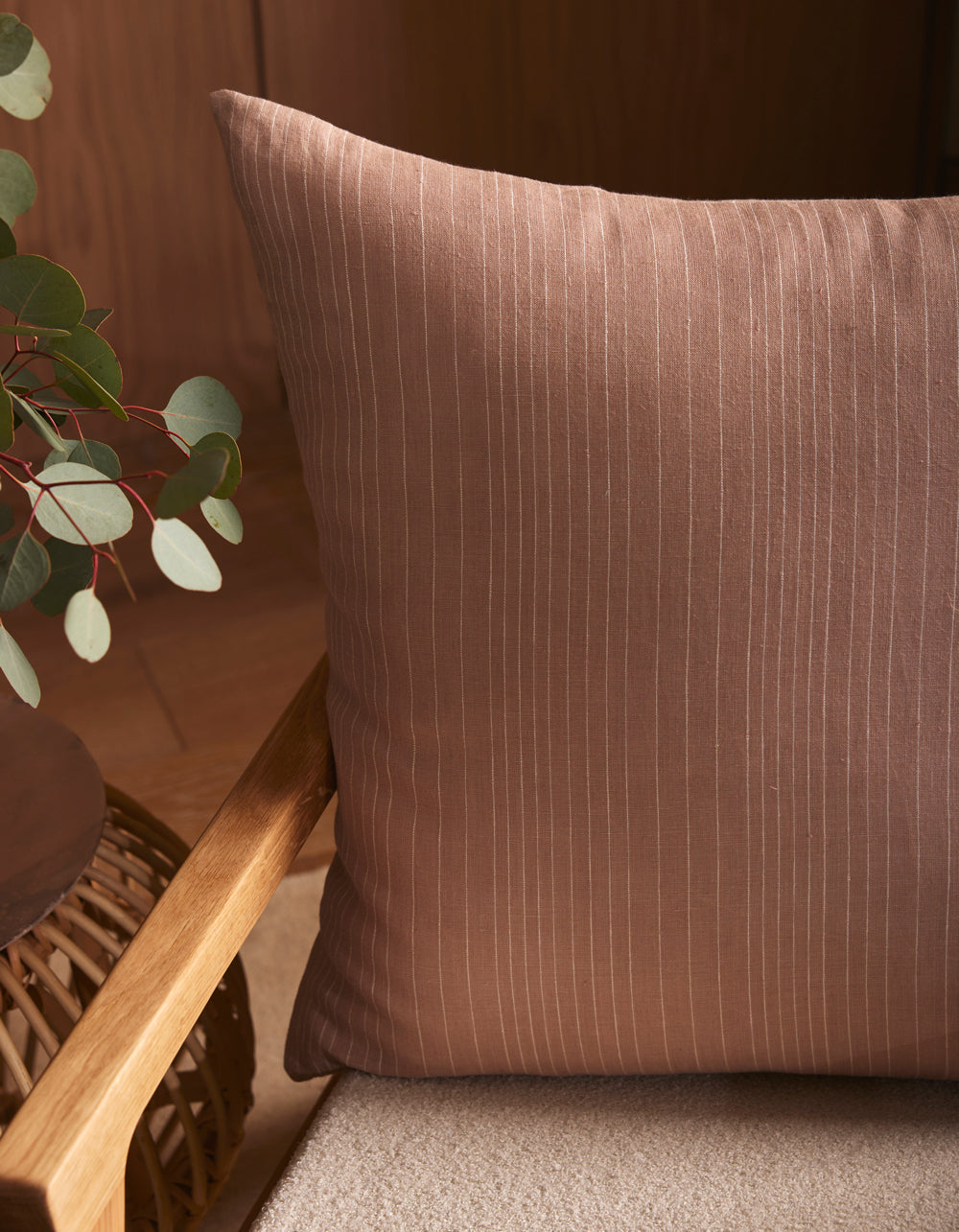 Striped Linen Throw Pillow - Image 33