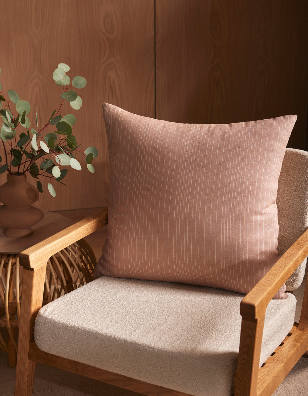 Striped Linen Throw Pillow - Image 24