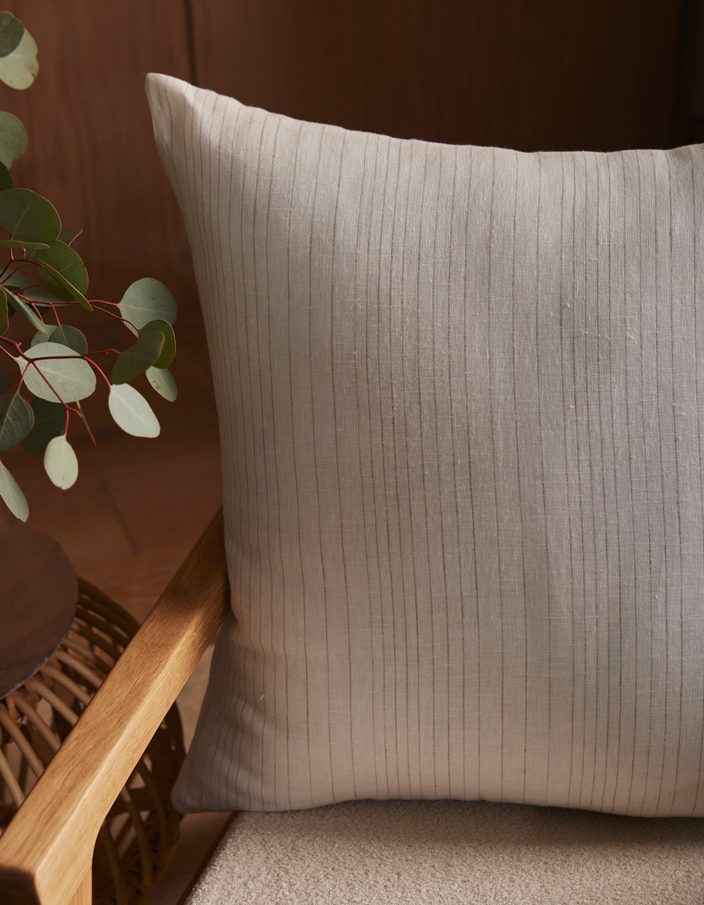 Striped Linen Throw Pillow - Image 55