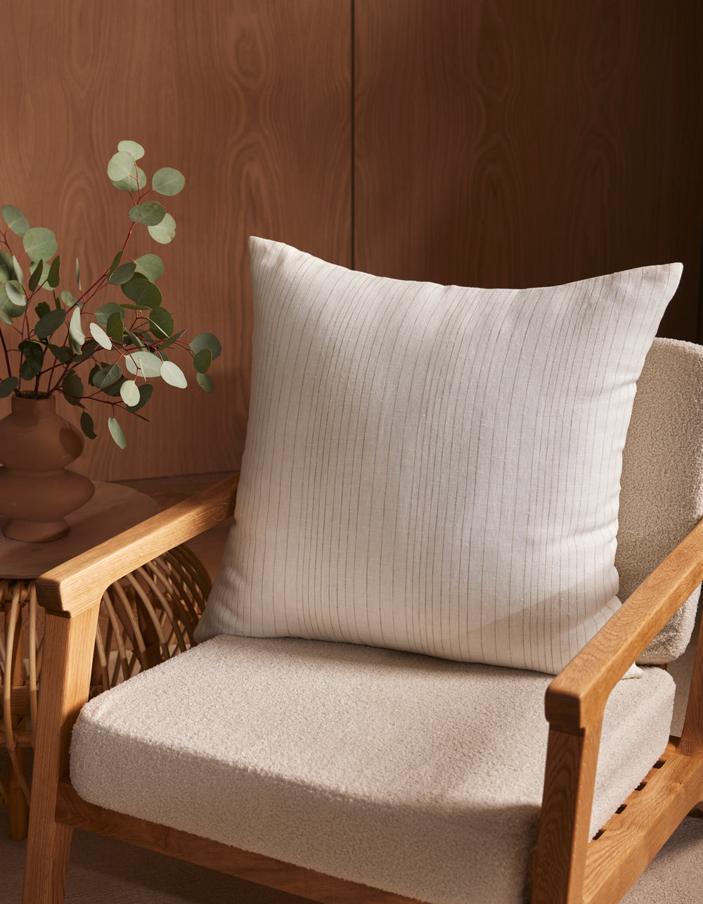 Striped Linen Throw Pillow - Image 58