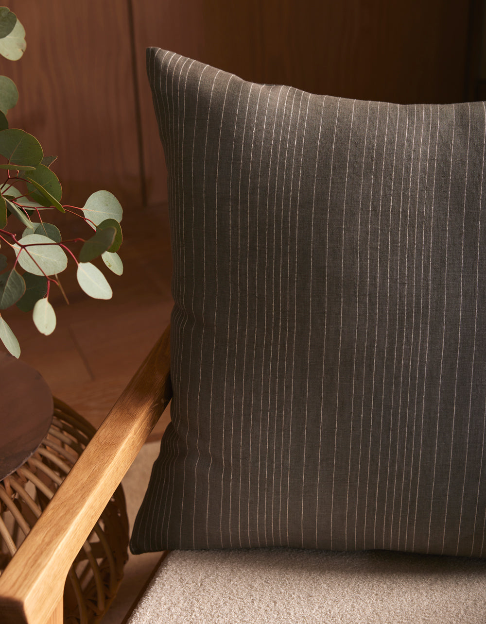 Striped Linen Throw Pillow - Image 19