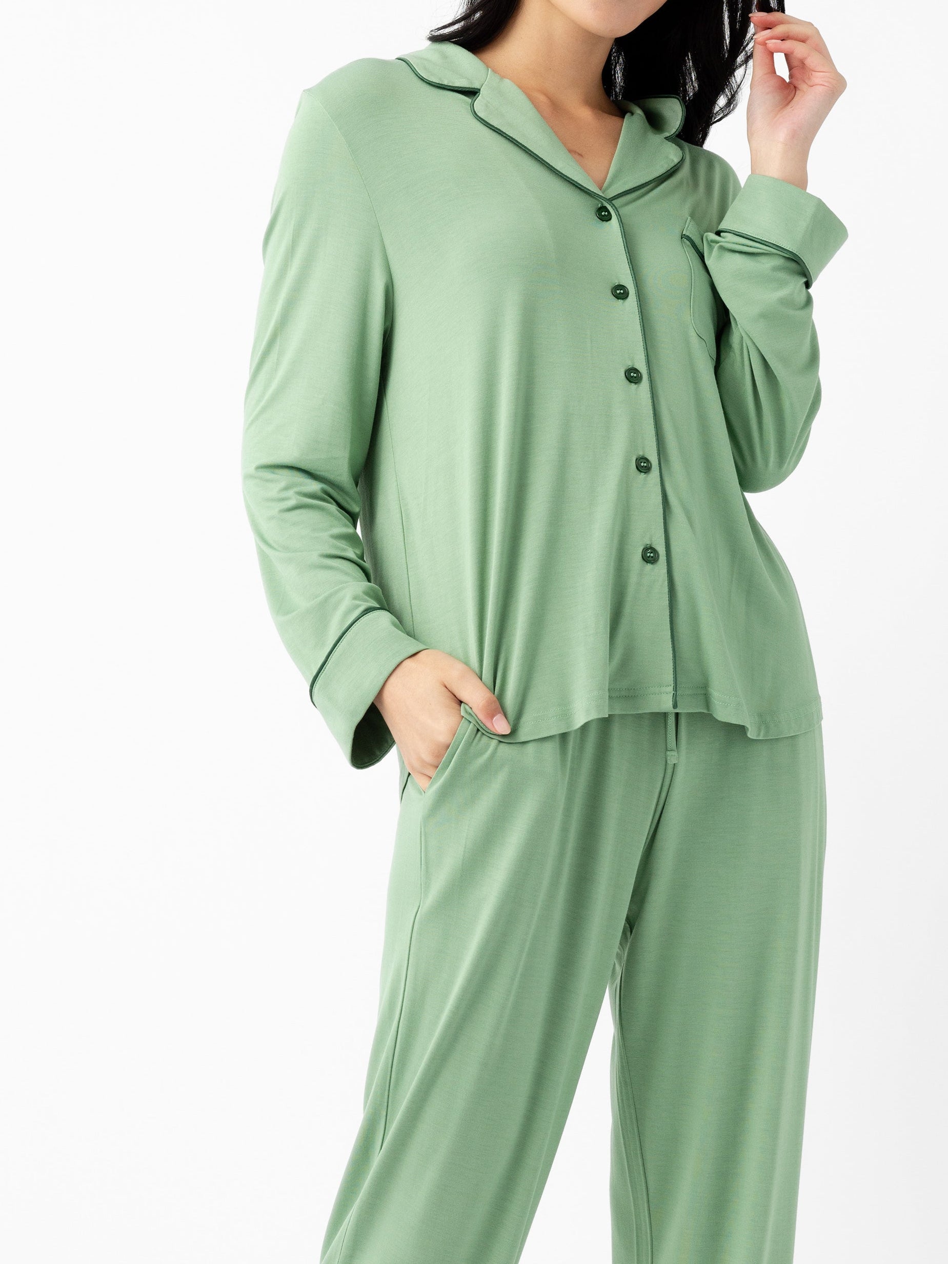 Women's Bamboo Stretch-Knit Long Sleeve Pajama Top - Last Chance - Image 22