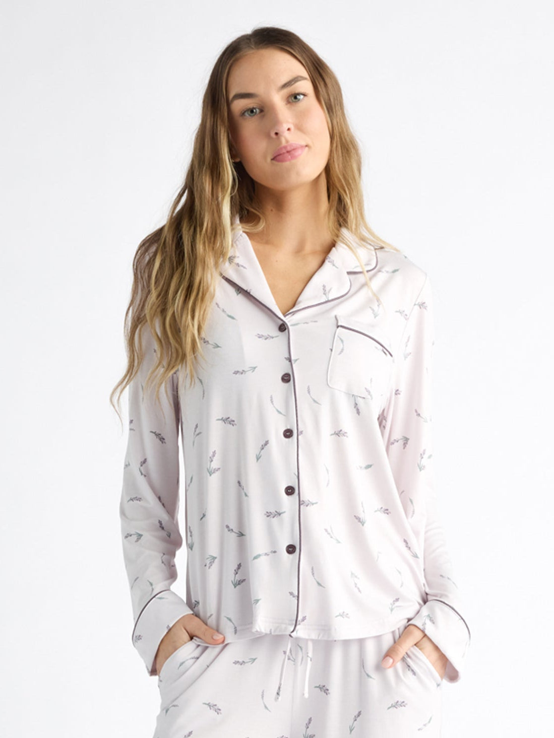 Women's Bamboo Stretch-Knit Long Sleeve Pajama Top - Last Chance - Image 41