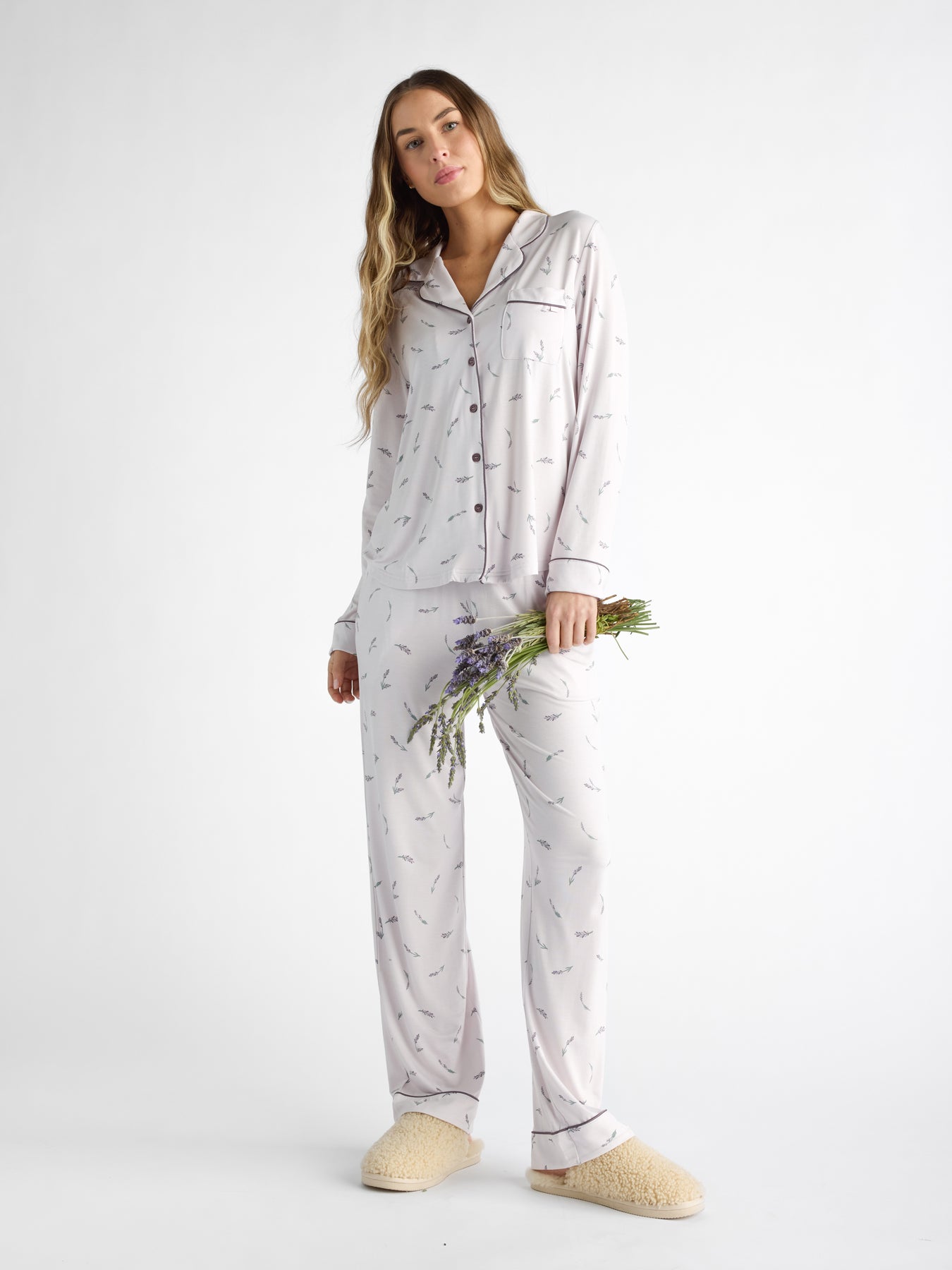 Women's Bamboo Stretch-Knit Long Sleeve Pajama Top - Last Chance - Image 43