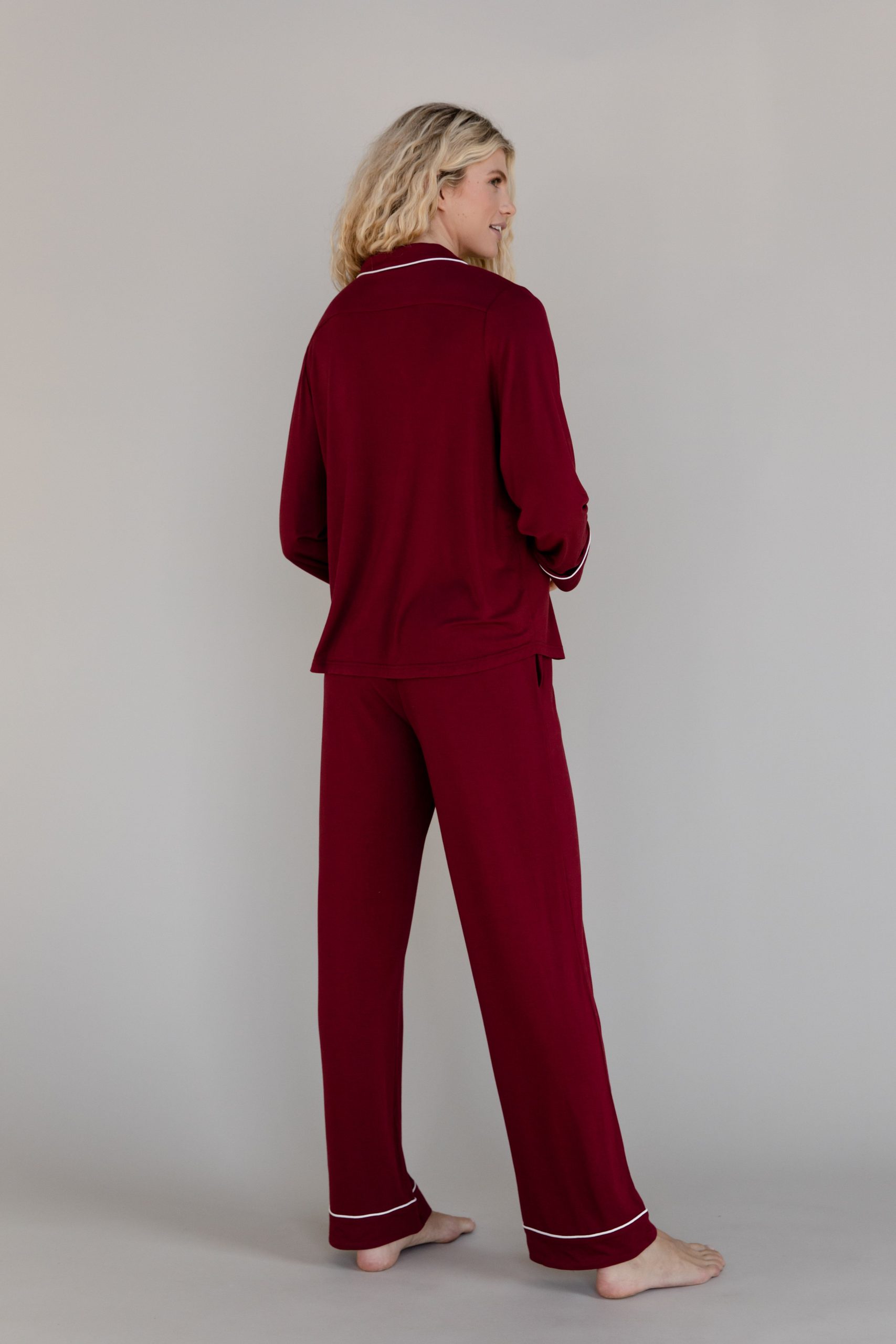 Women's Bamboo Stretch-Knit Long Sleeve Pajama Top - Last Chance - Image 19