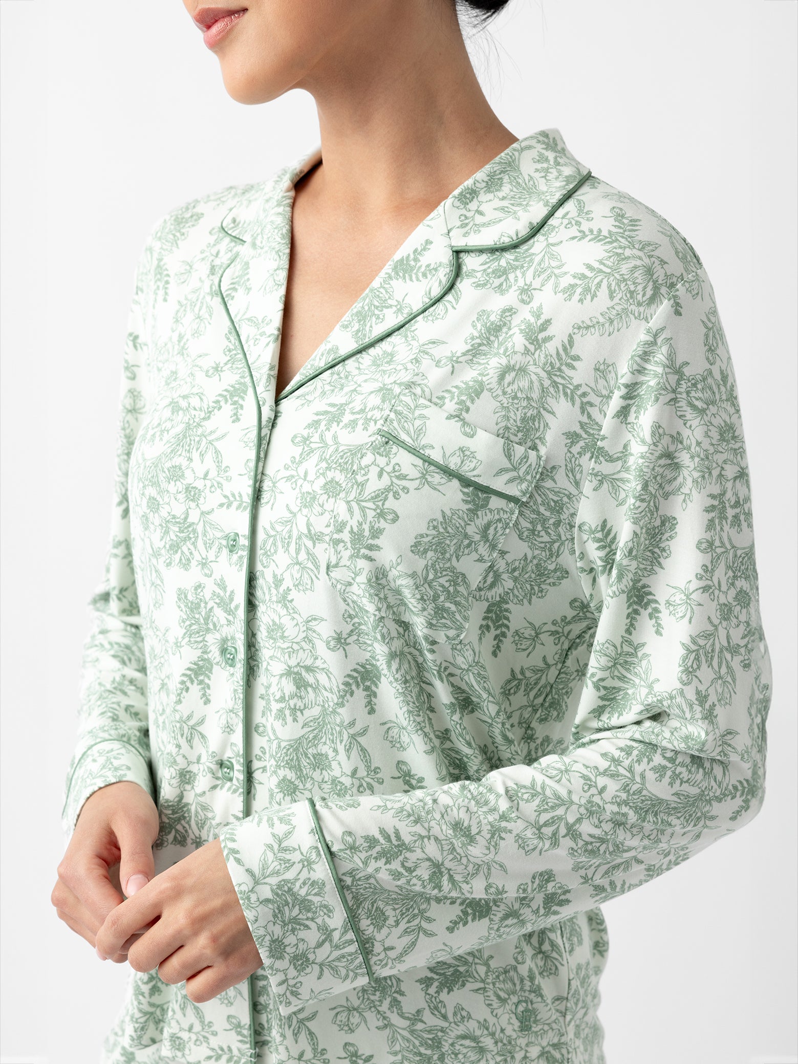 Women's Bamboo Stretch-Knit Long Sleeve Pajama Top - Last Chance - Image 37