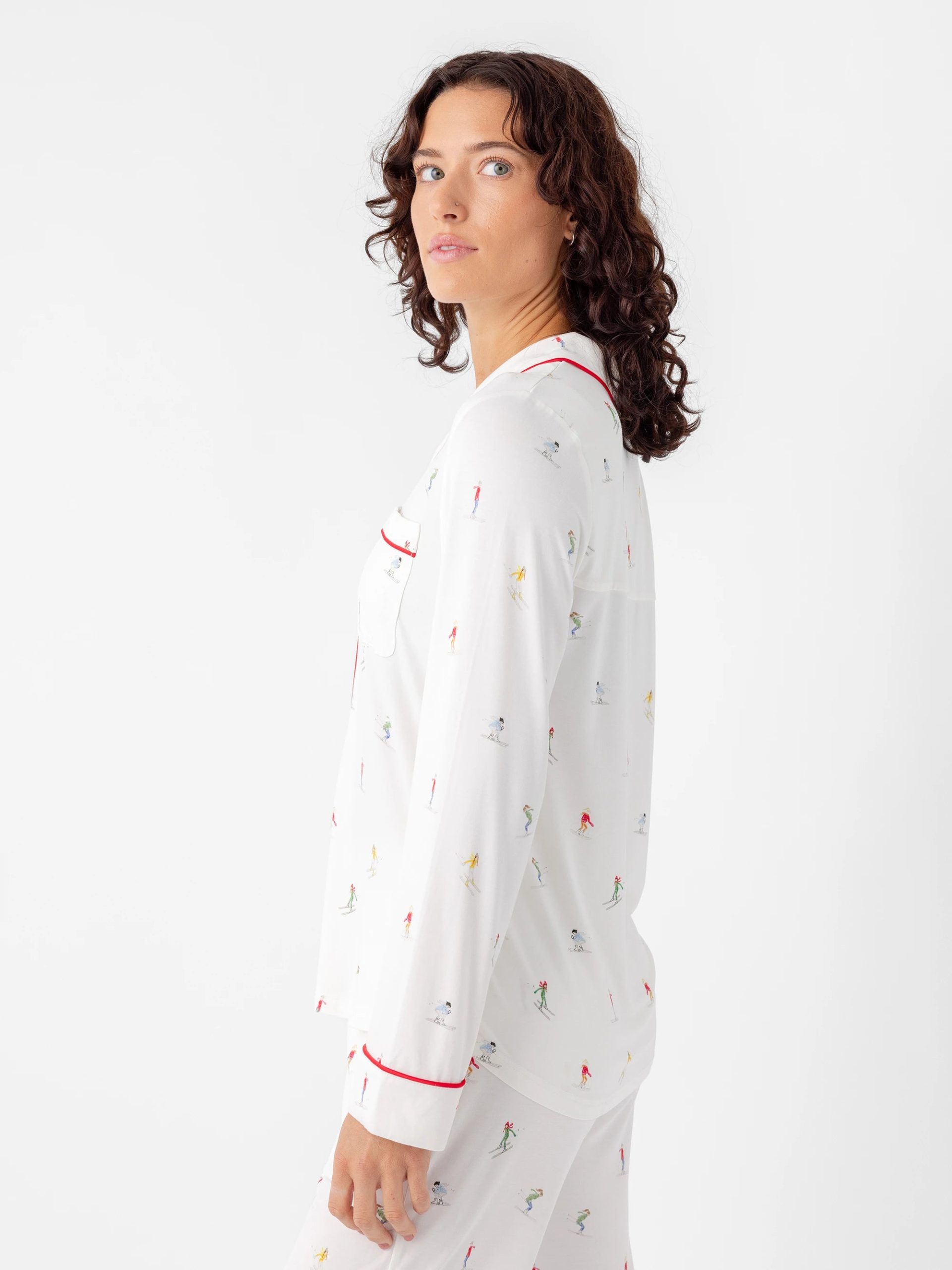 Women's Bamboo Stretch-Knit Long Sleeve Pajama Top - Last Chance - Image 12