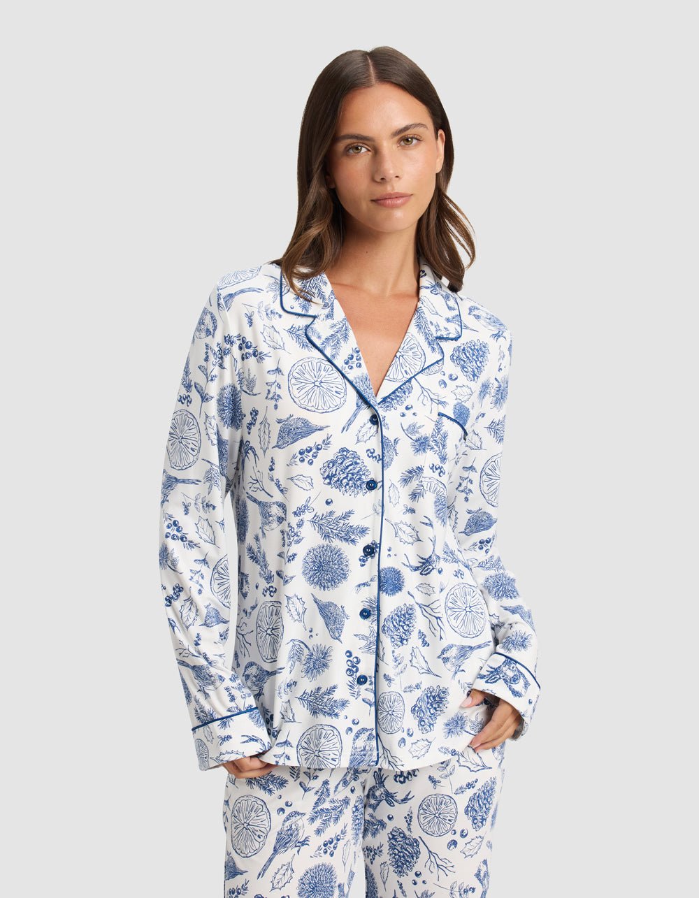 Women's Bamboo Stretch-Knit Long Sleeve Pajama Top - Last Chance - Image 50