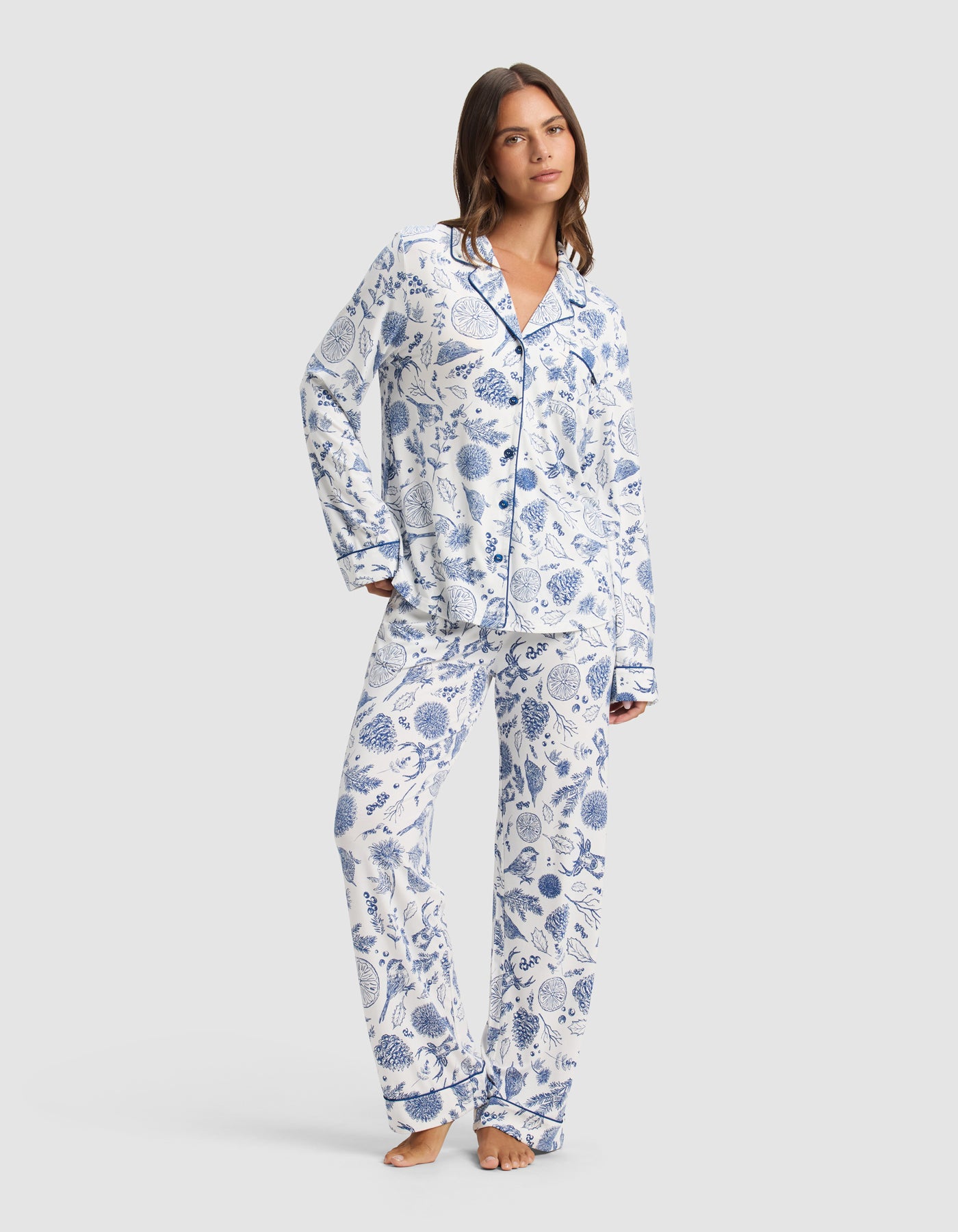 Women's Bamboo Stretch-Knit Long Sleeve Pajama Top - Last Chance - Image 52