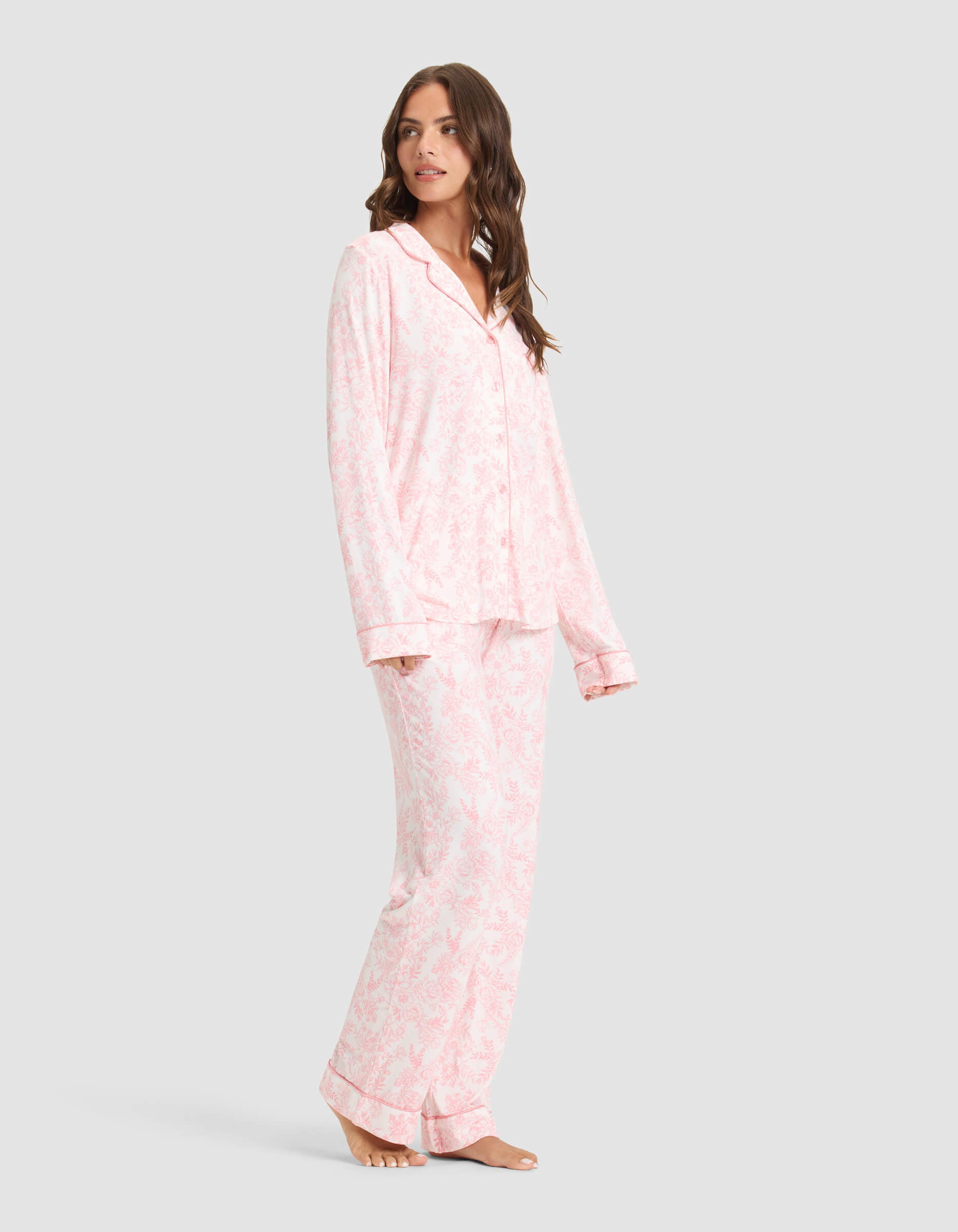 Women's Bamboo Stretch-Knit Long Sleeve Pajama Set - Image 76