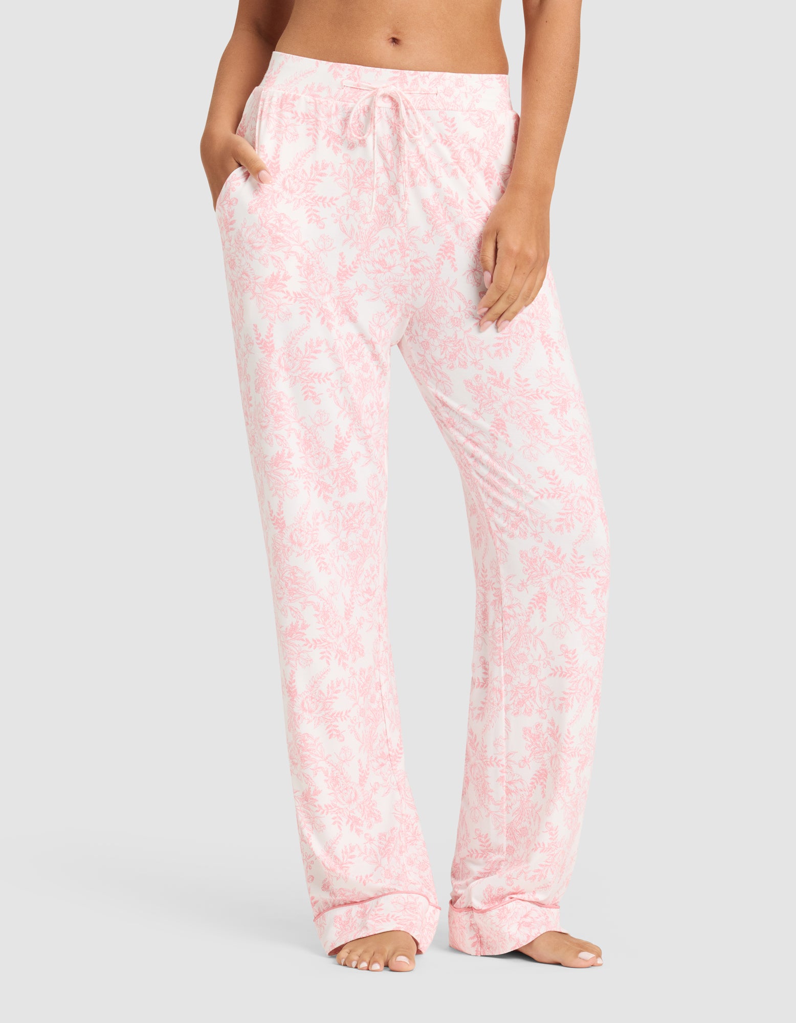 Women's Bamboo Stretch-Knit Short Sleeve & Pant Pajama Set - Image 74