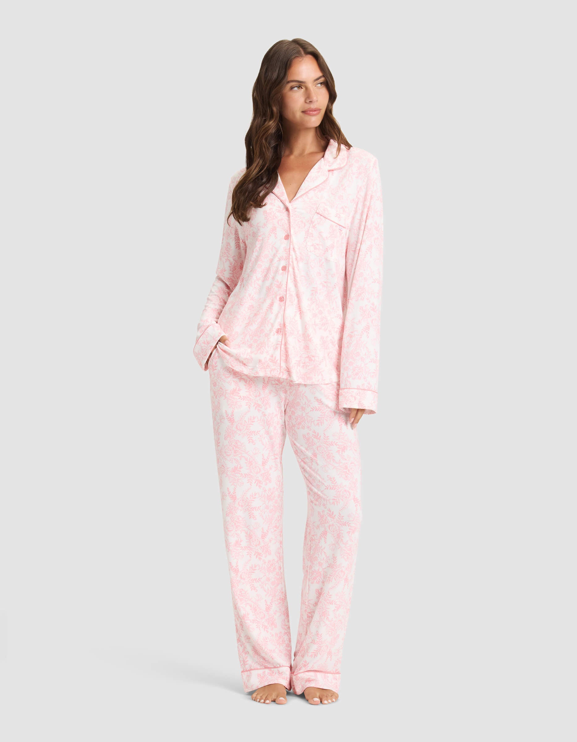 Women's Bamboo Stretch-Knit Long Sleeve Pajama Set - Image 75
