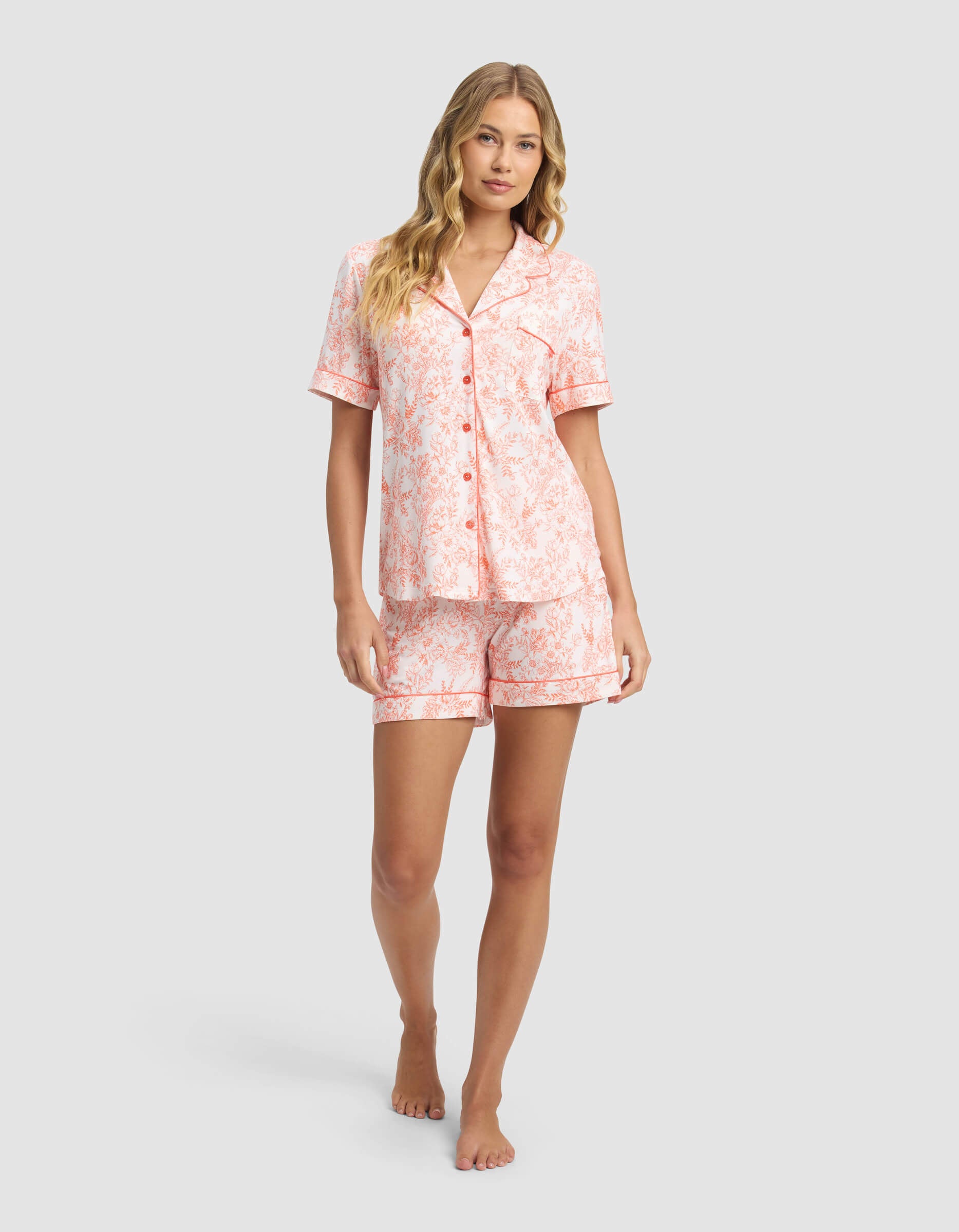 Women's Bamboo Stretch-Knit Short Sleeve Pajama Set - Image 5