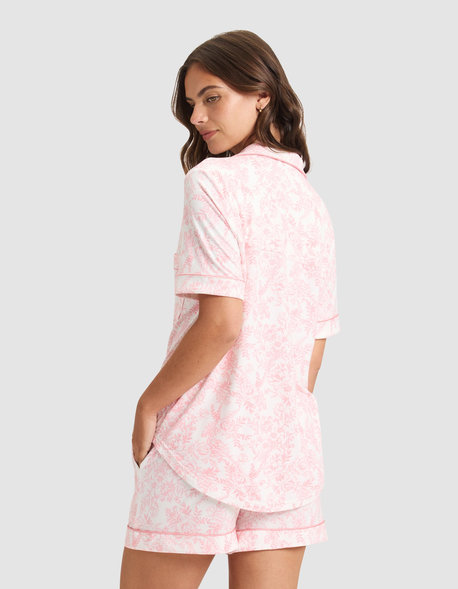 Women's Bamboo Stretch-Knit Short Sleeve Pajama Set - Image 67