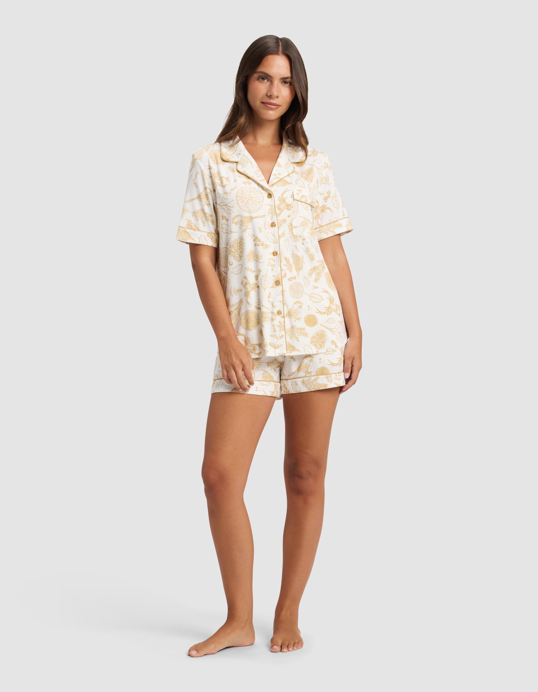 Women's Bamboo Stretch-Knit Short Sleeve Pajama Top - Last Chance - Image 69
