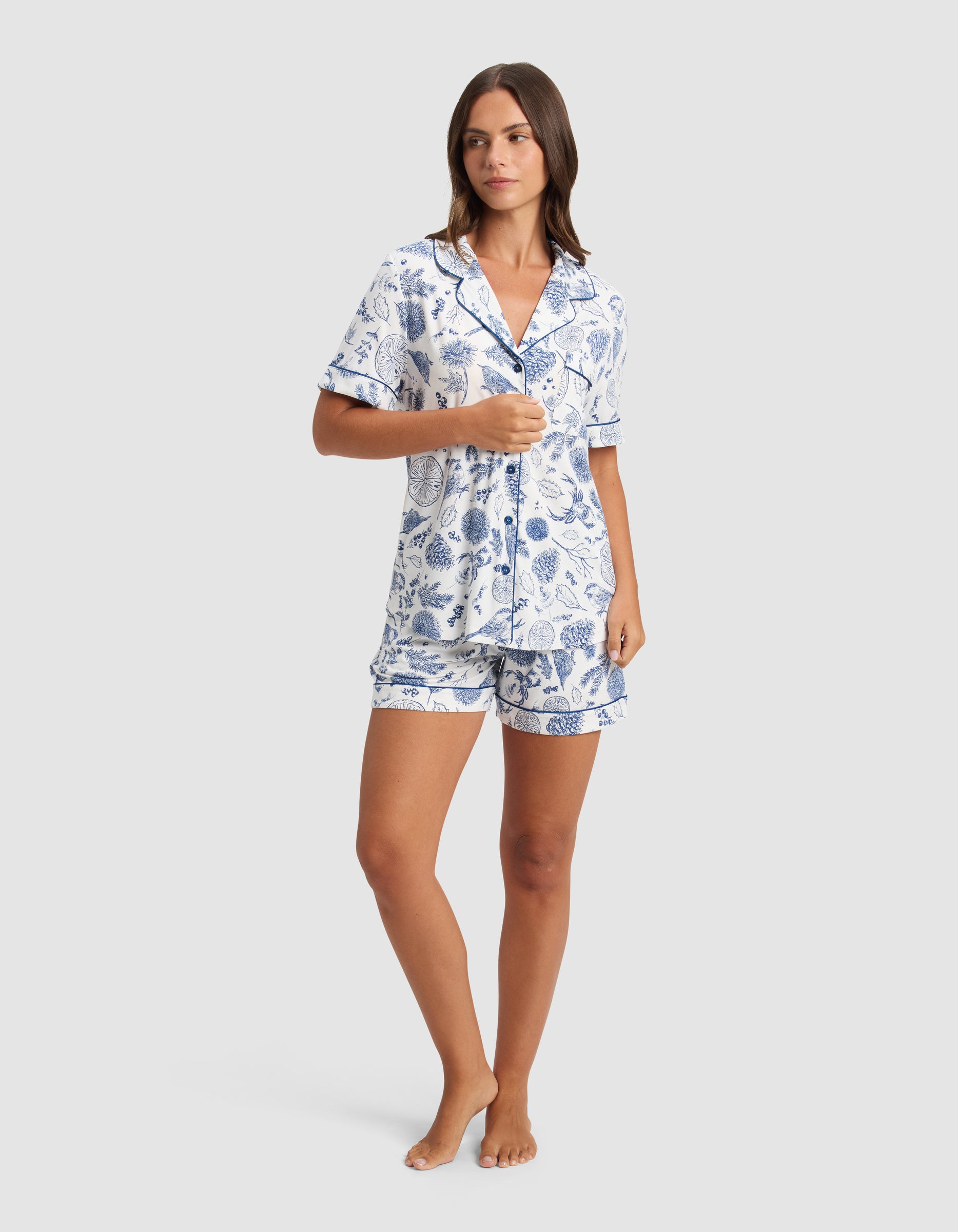 Women's Bamboo Stretch-Knit Short Sleeve Pajama Top - Last Chance - Image 67
