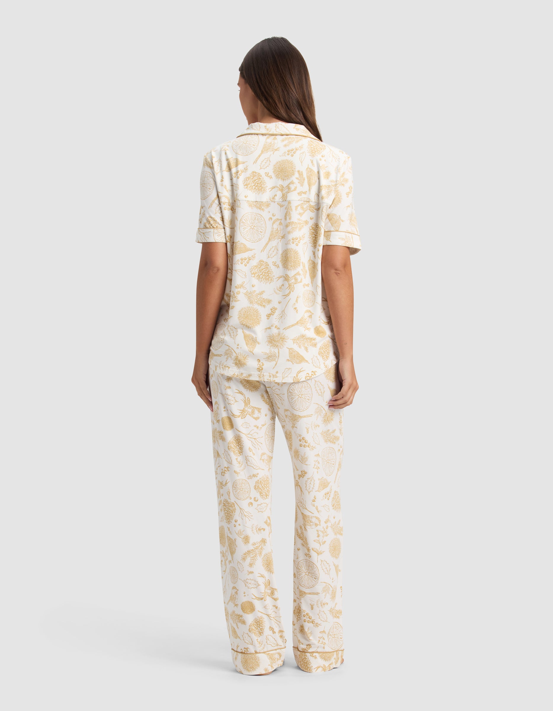 Women's Bamboo Stretch-Knit Short Sleeve & Pant Pajama Set - Last Chance - Image 62