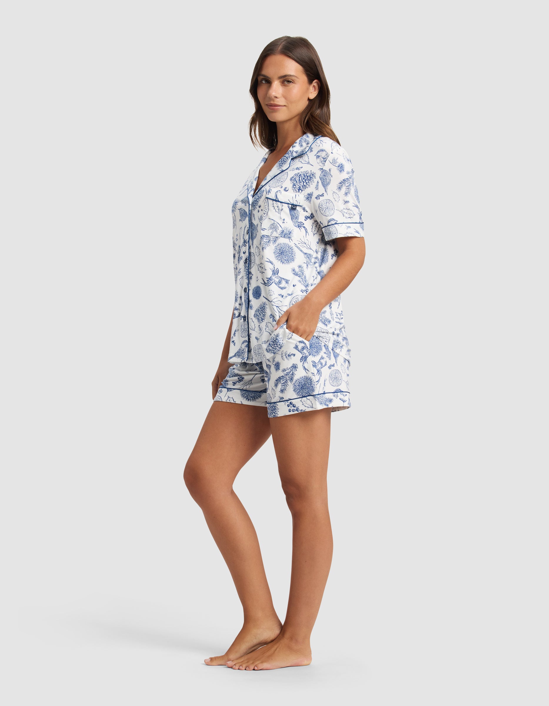 Women's Bamboo Stretch-Knit Short Sleeve Pajama Set - Last Chance - Image 2