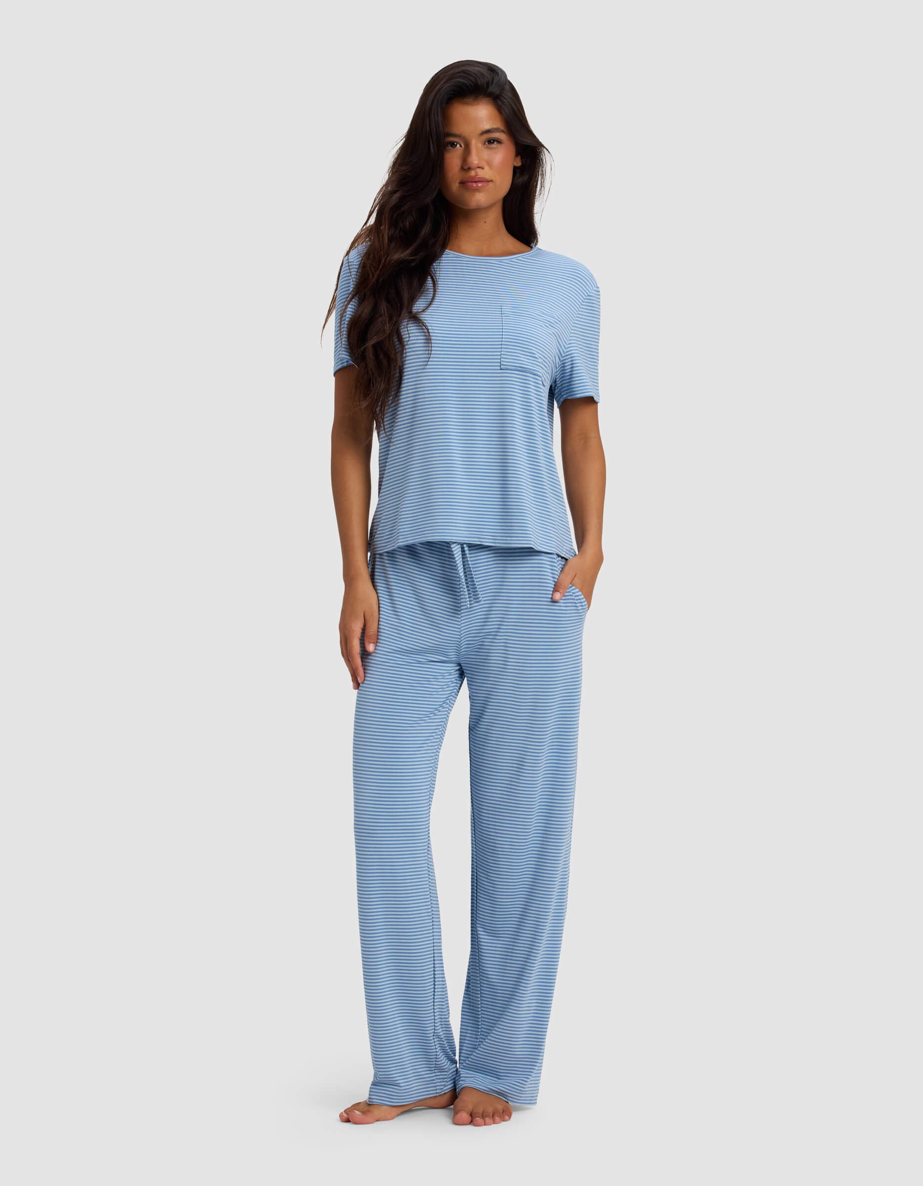 Women's Bamboo Stretch-Knit Lounge Tee & Pants Set - Image 37