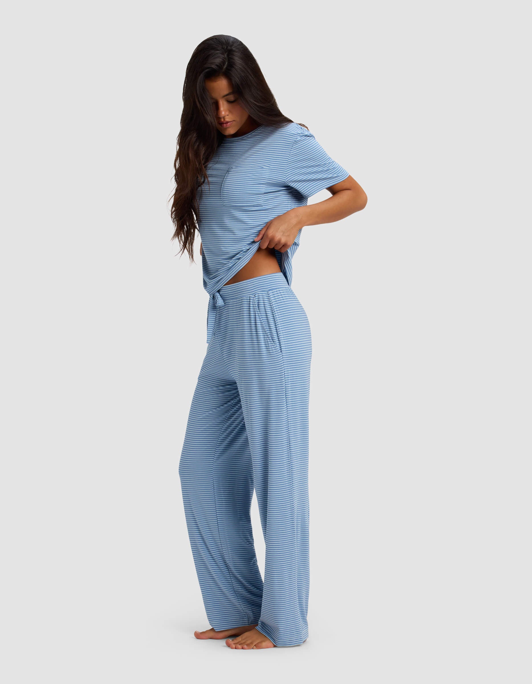 Women's Bamboo Stretch-Knit Lounge Tee & Pants Set - Image 38
