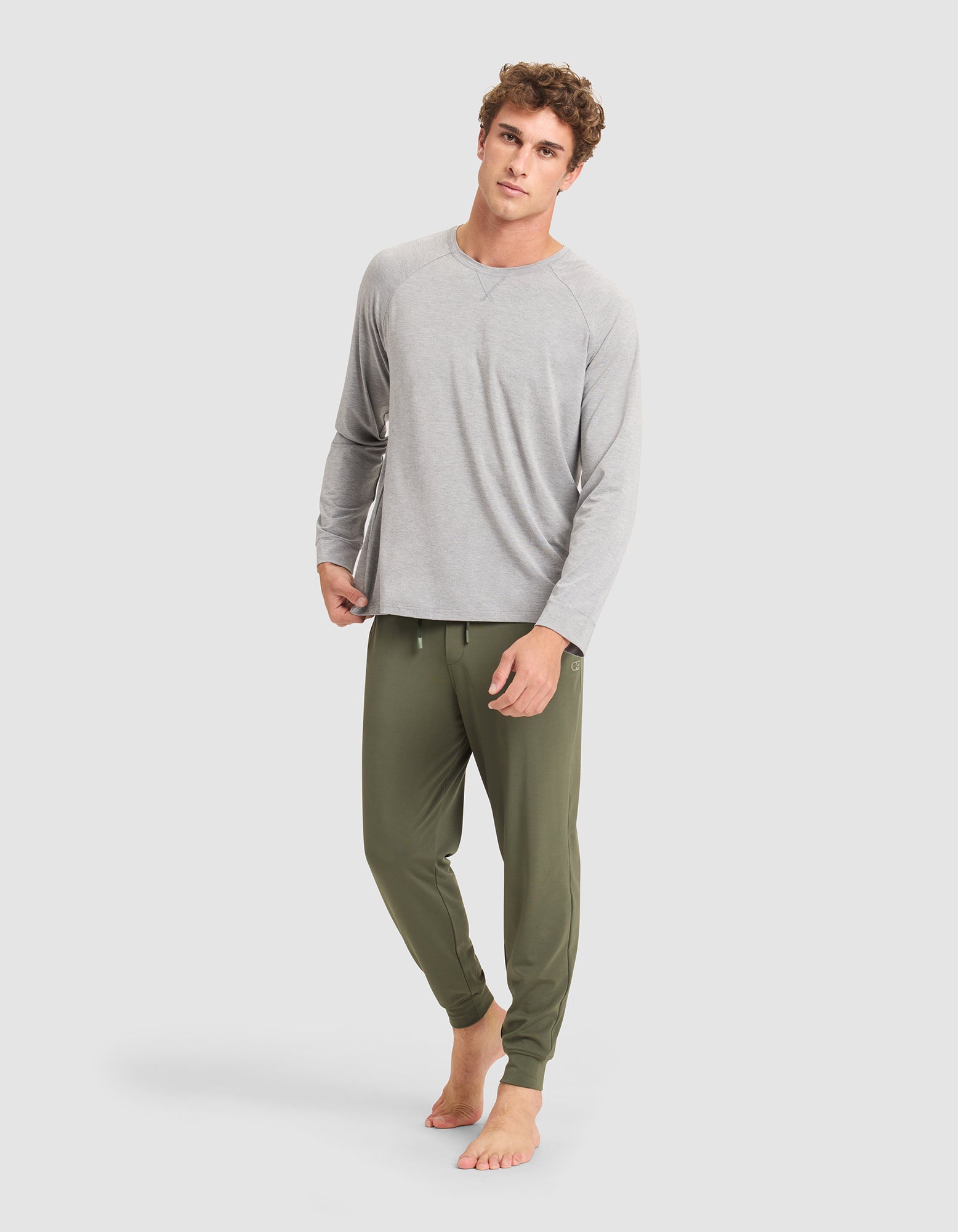 Men's Bamboo Stretch-Knit Long Sleeve Pajama Top - Image 14