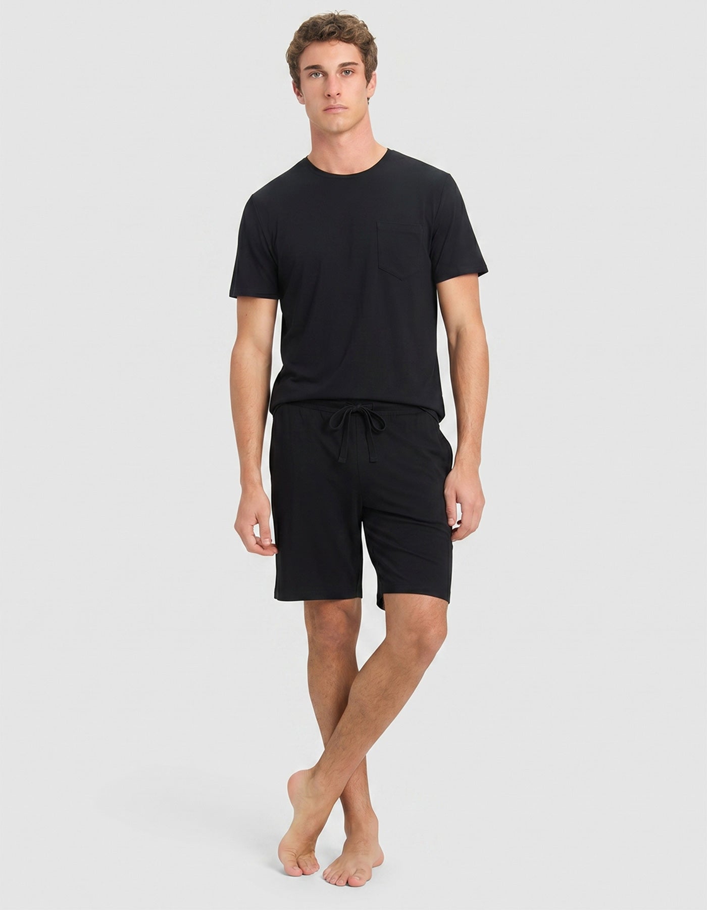 Men's Bamboo Stretch-Knit Short Sleeve Pajama Set - Image 6