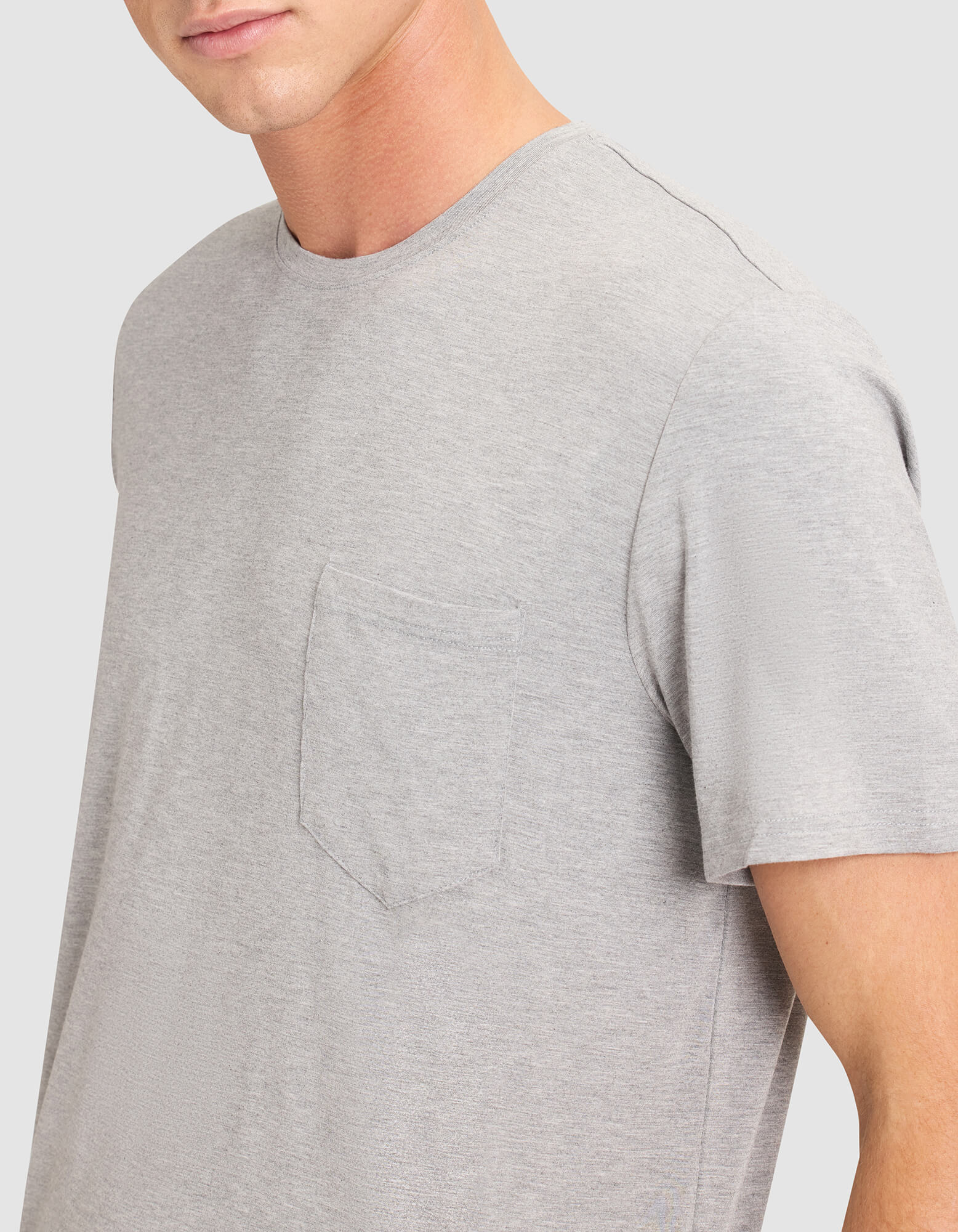 Men's Bamboo Stretch-Knit Short Sleeve Tee & Pant Pajama Set - Image 13