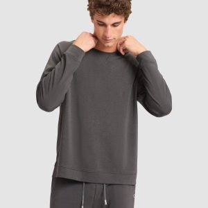 Men's Brushed Bamboo Pullover Crew