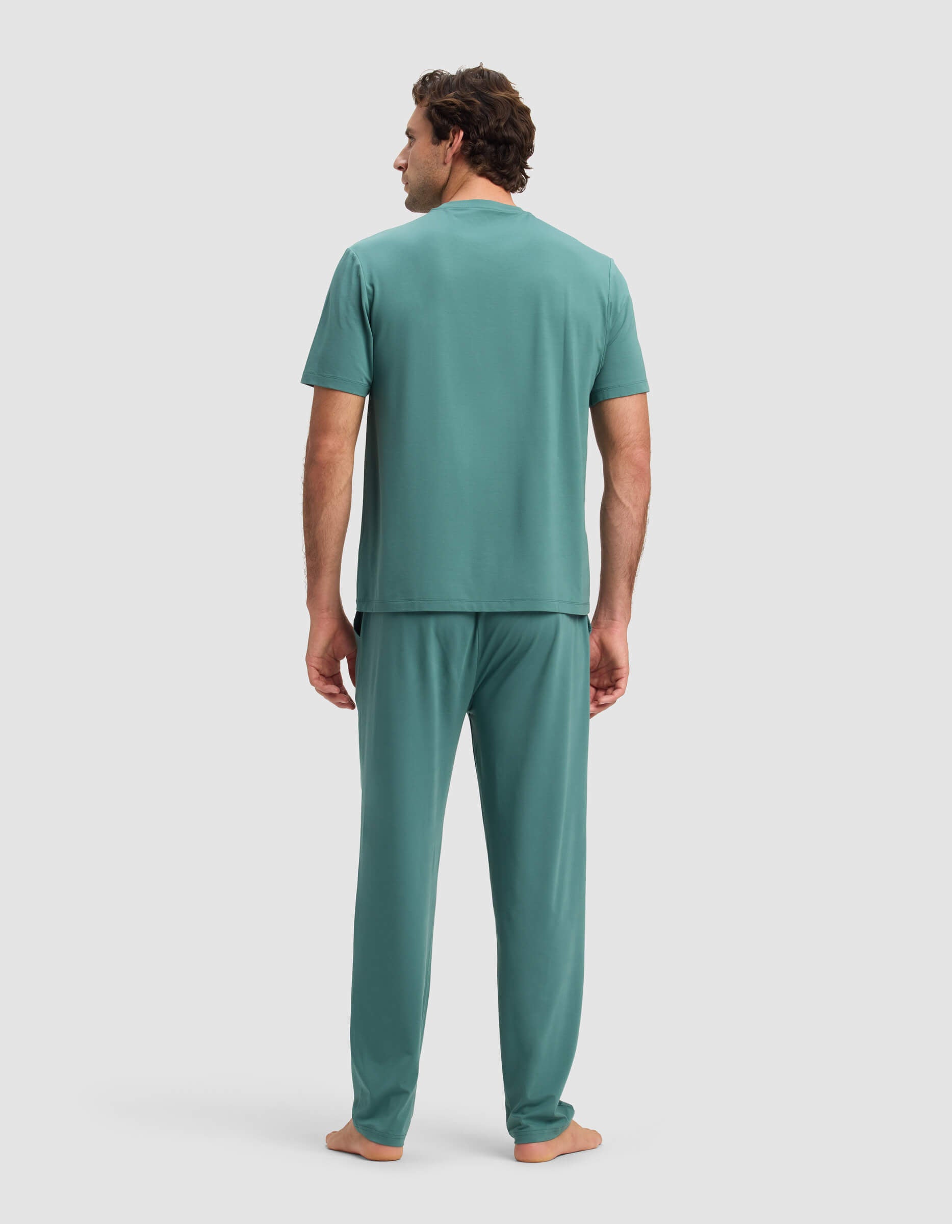 Men's First Layer Pajama Short Sleeve Tee & Pant Set - Image 21