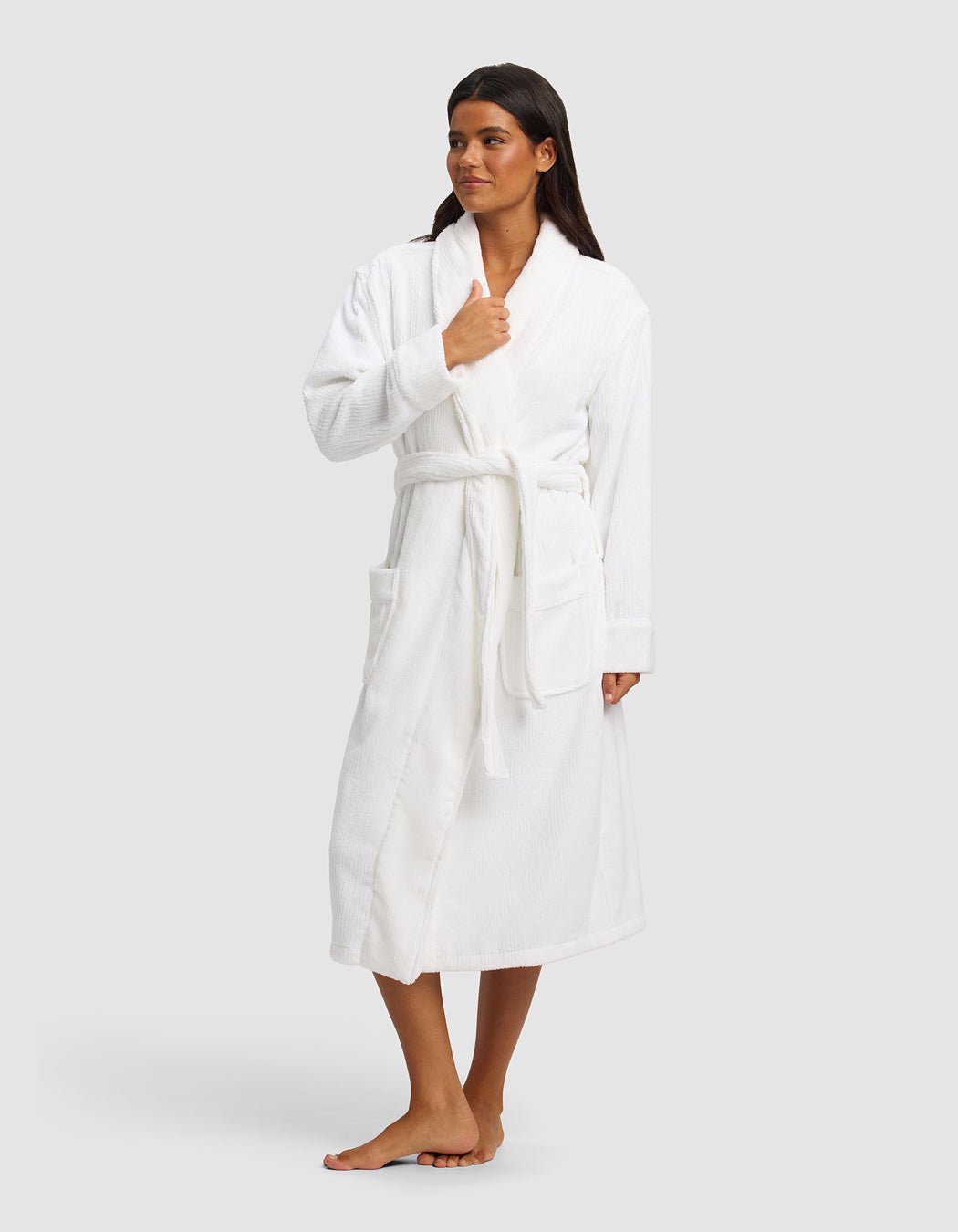Ribbed Terry Bath Robe - Image 3