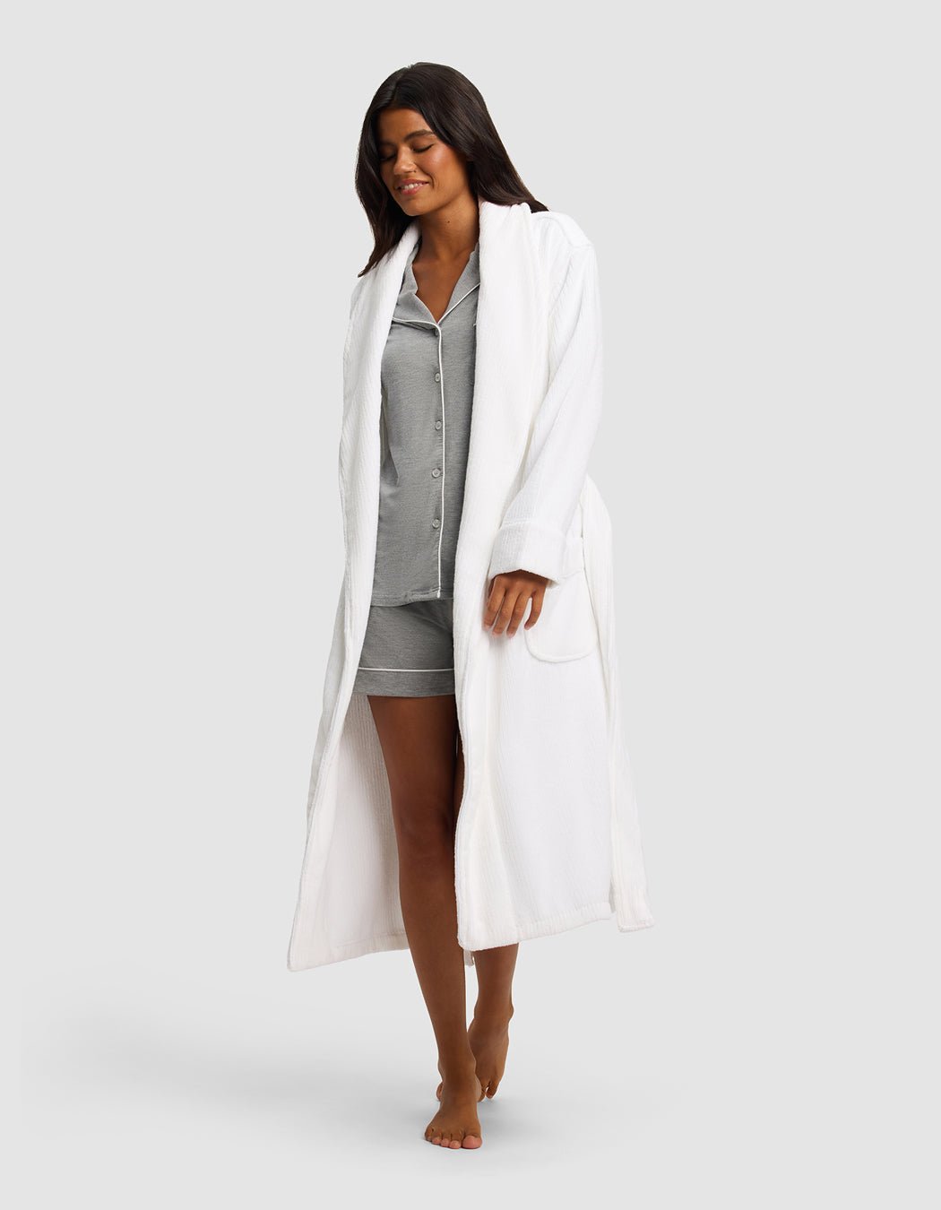 Ribbed Terry Bath Robe - Image 4