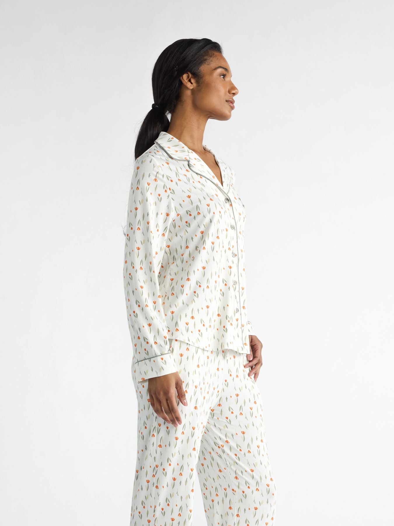 Women's Bamboo Stretch-Knit Long Sleeve Pajama Top - Last Chance - Image 46