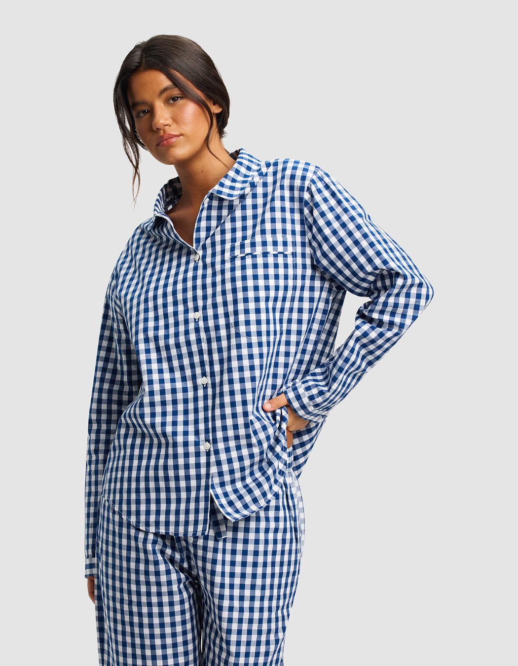 Women's Sutton Long Sleeve Cropped Pajama Set - Image 6