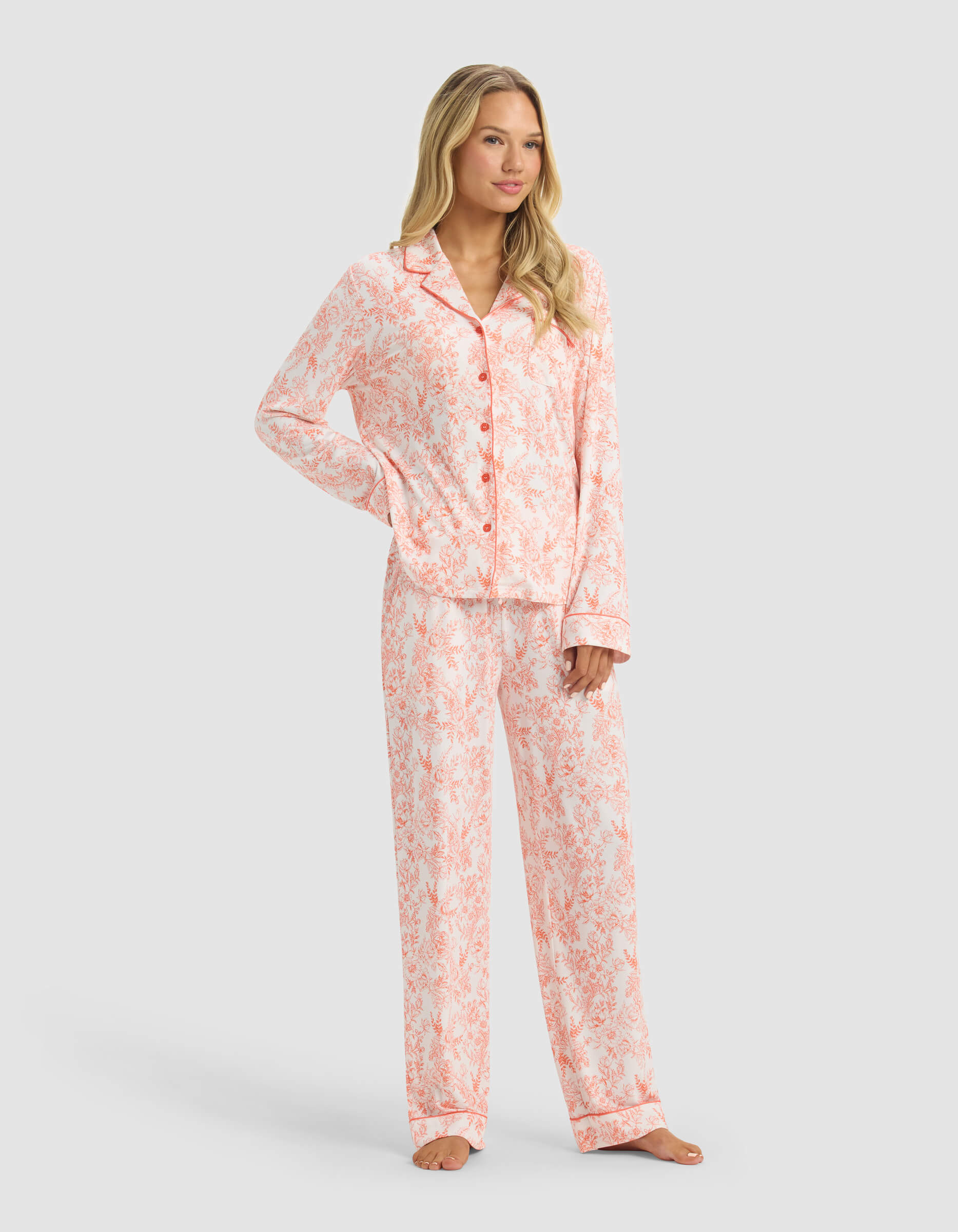 Women's Bamboo Stretch-Knit Long Sleeve Pajama Set - Image 5