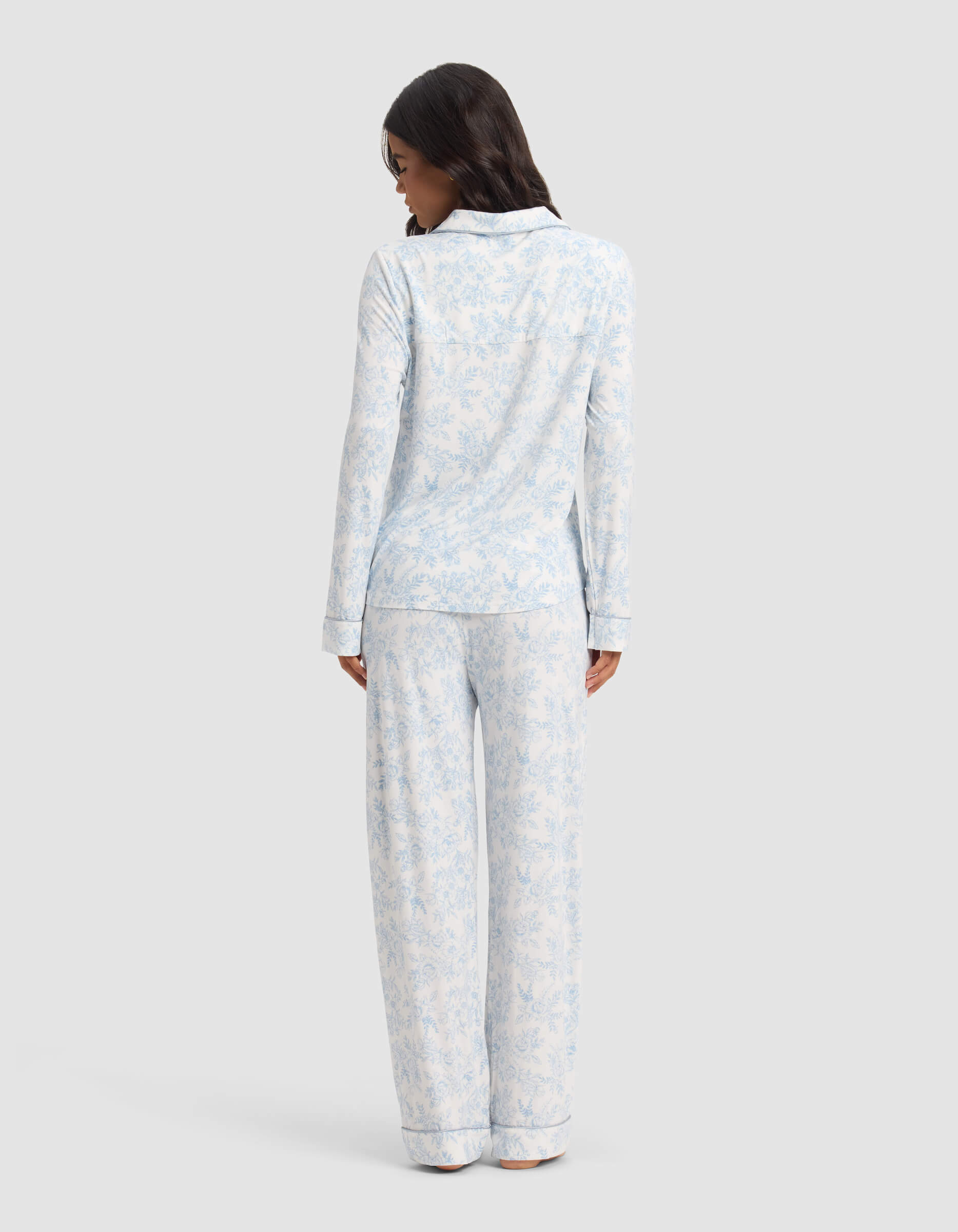 Women's Bamboo Stretch-Knit Long Sleeve Pajama Set - Image 69