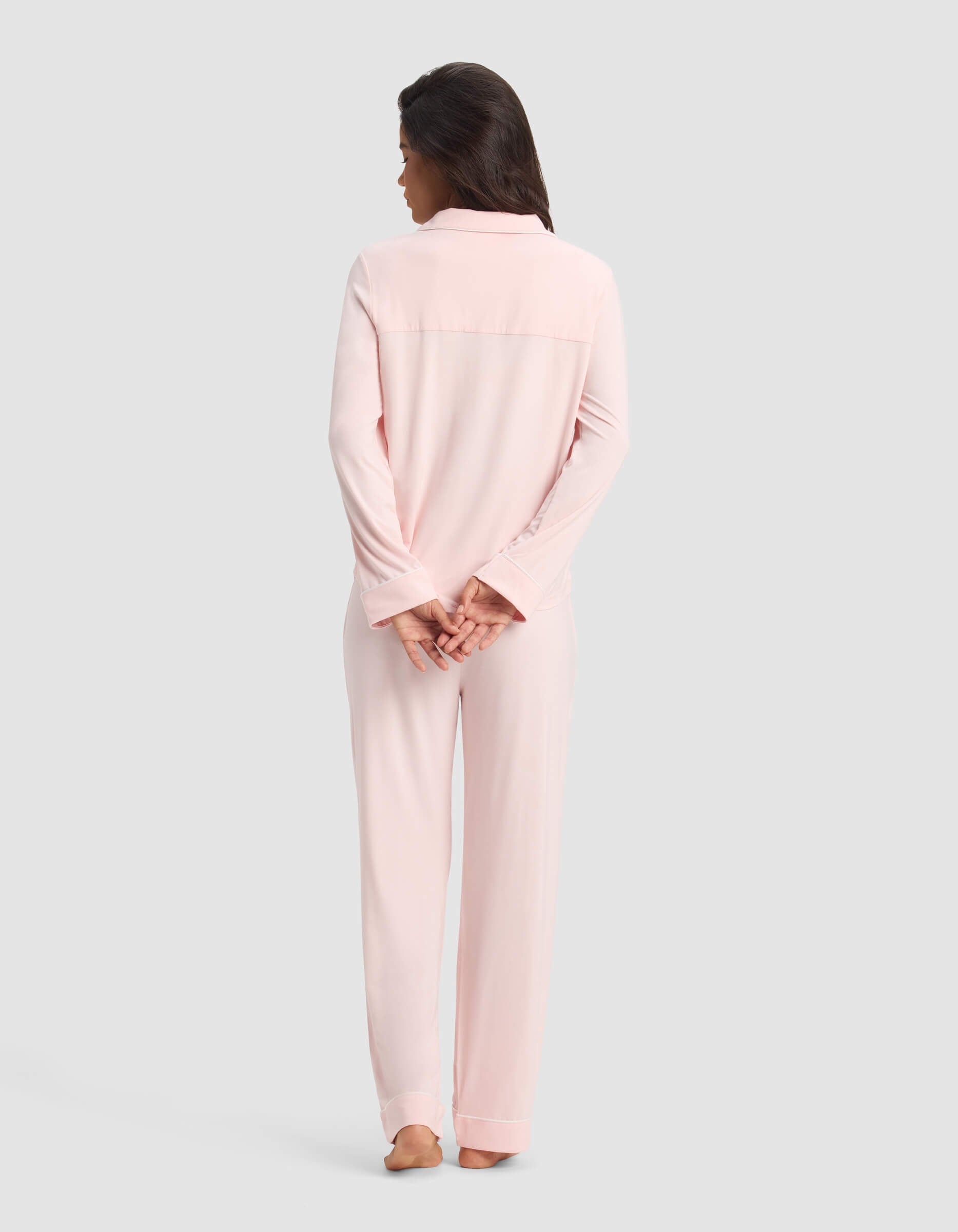 Women's Bamboo Stretch-Knit Long Sleeve Pajama Set - Image 62