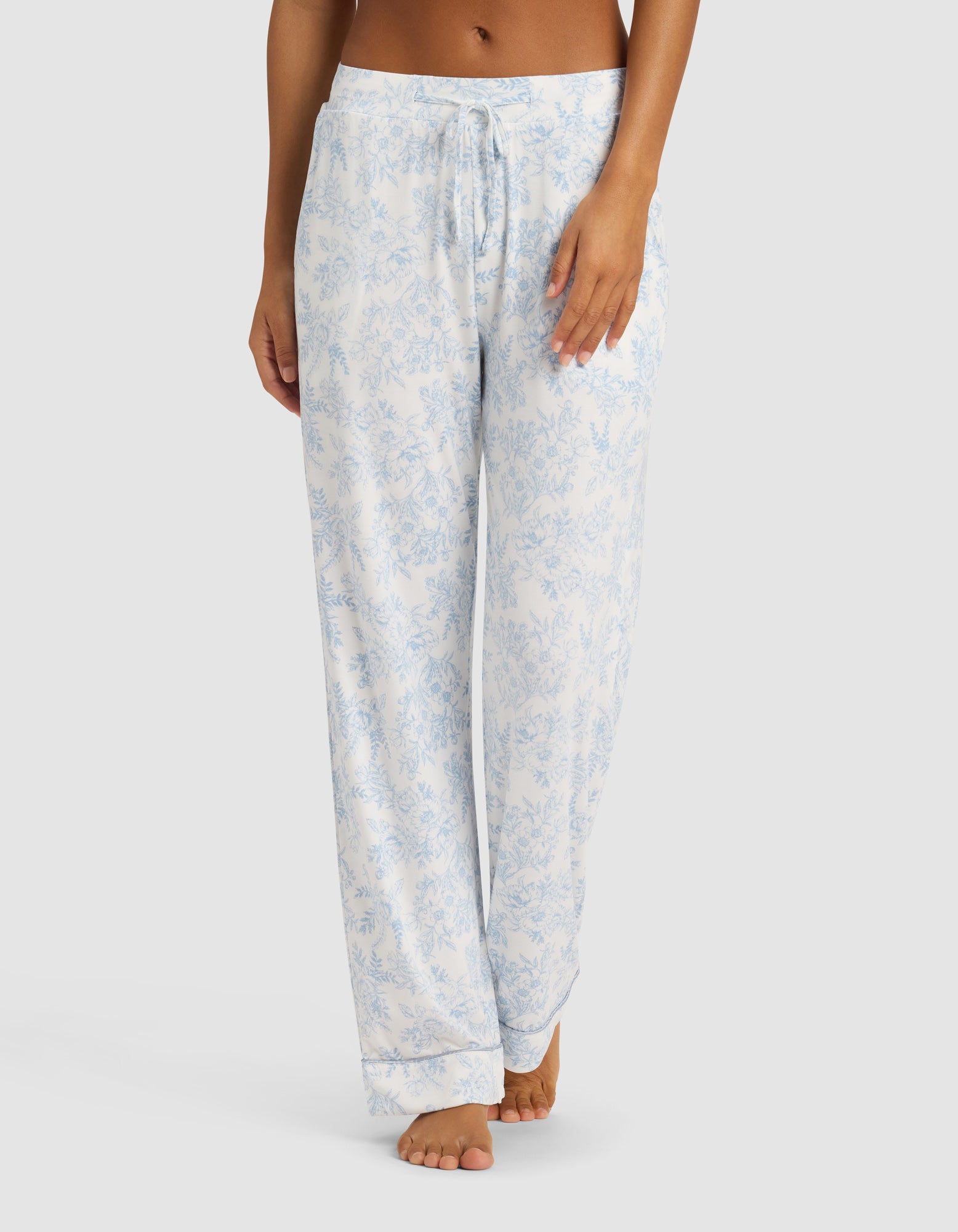 Women's Bamboo Stretch-Knit Short Sleeve & Pant Pajama Set - Last Chance - Image 77