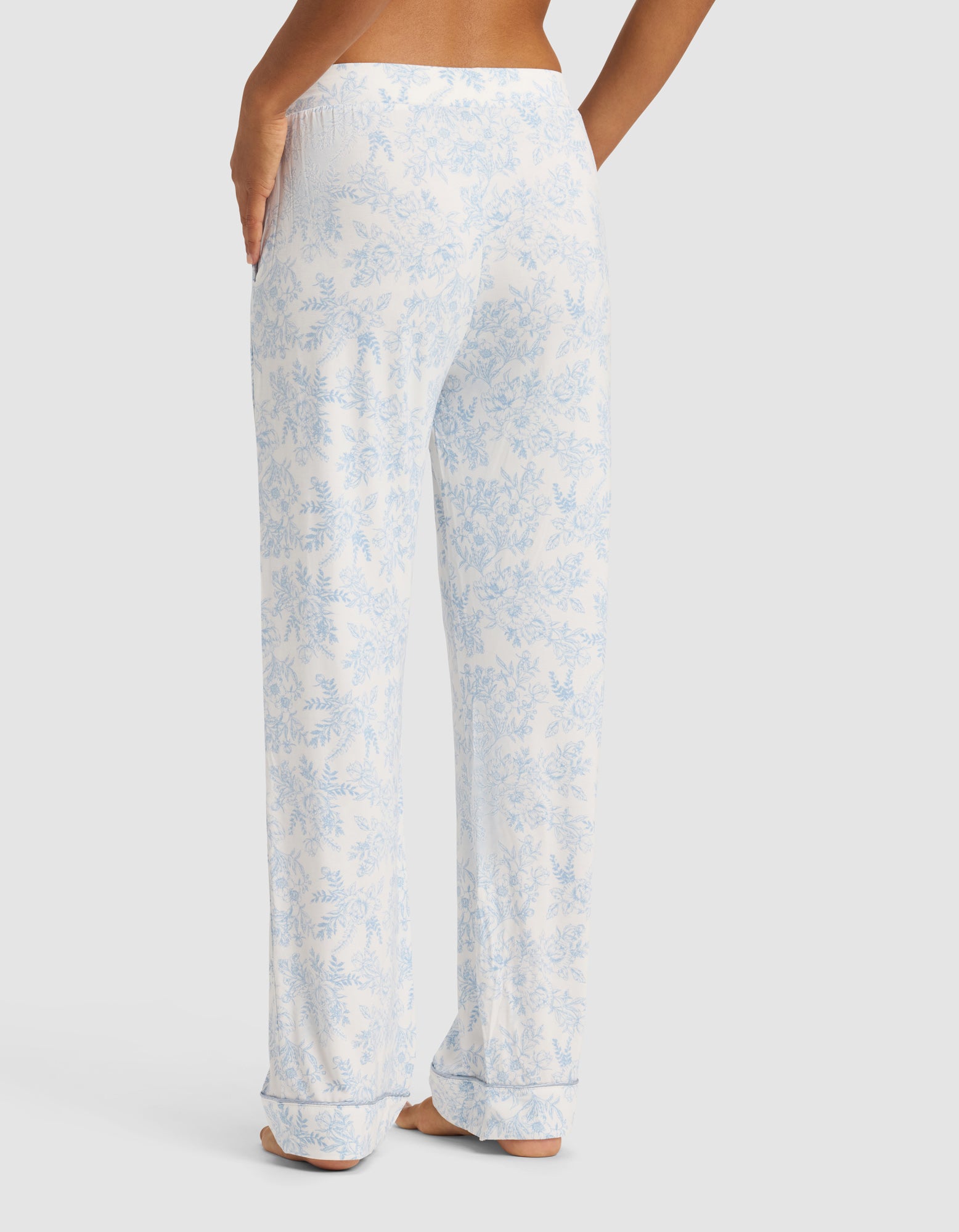 Women's Bamboo Stretch-Knit Short Sleeve & Pant Pajama Set - Last Chance - Image 78