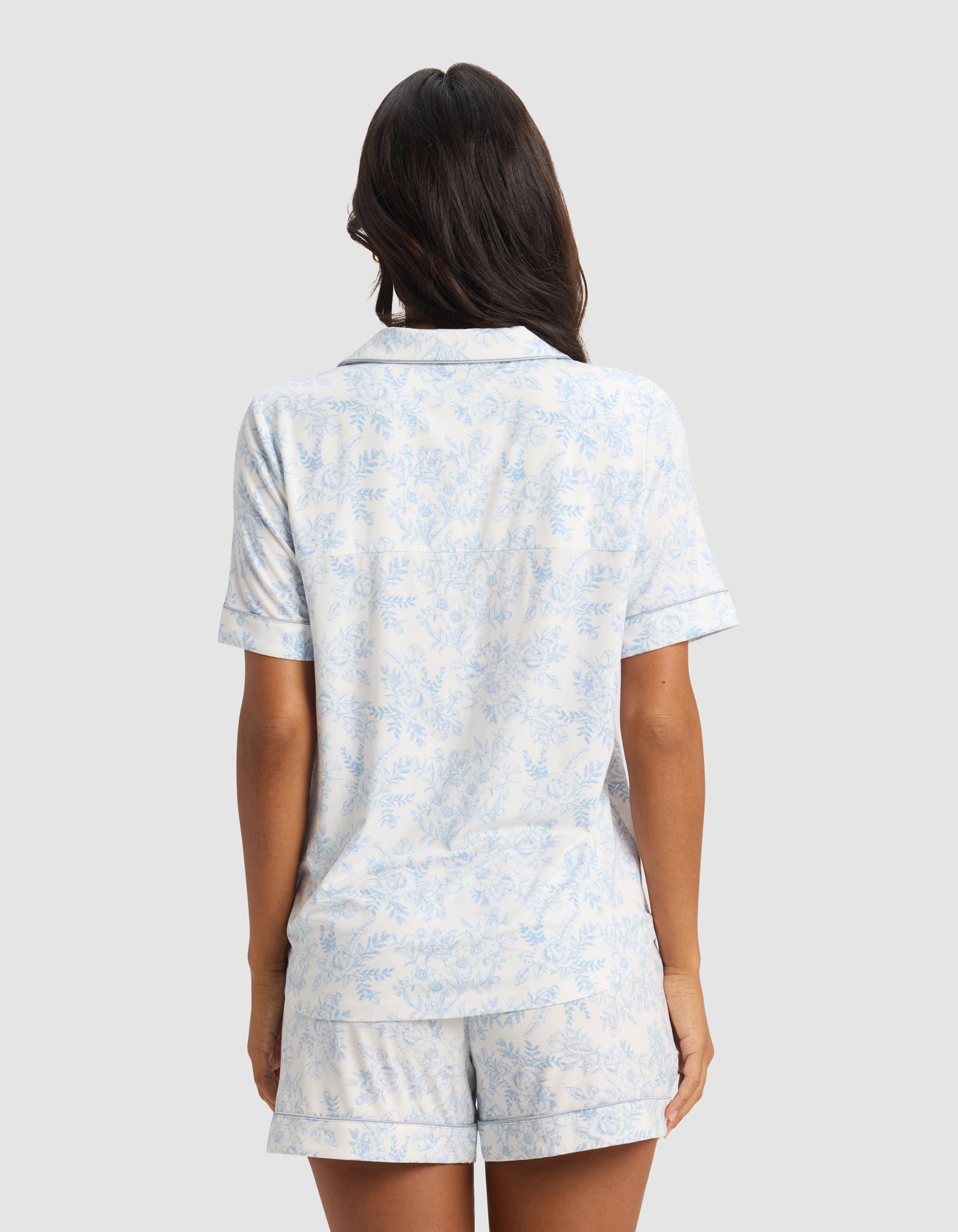 Women's Bamboo Stretch-Knit Short Sleeve Pajama Top - Image 57
