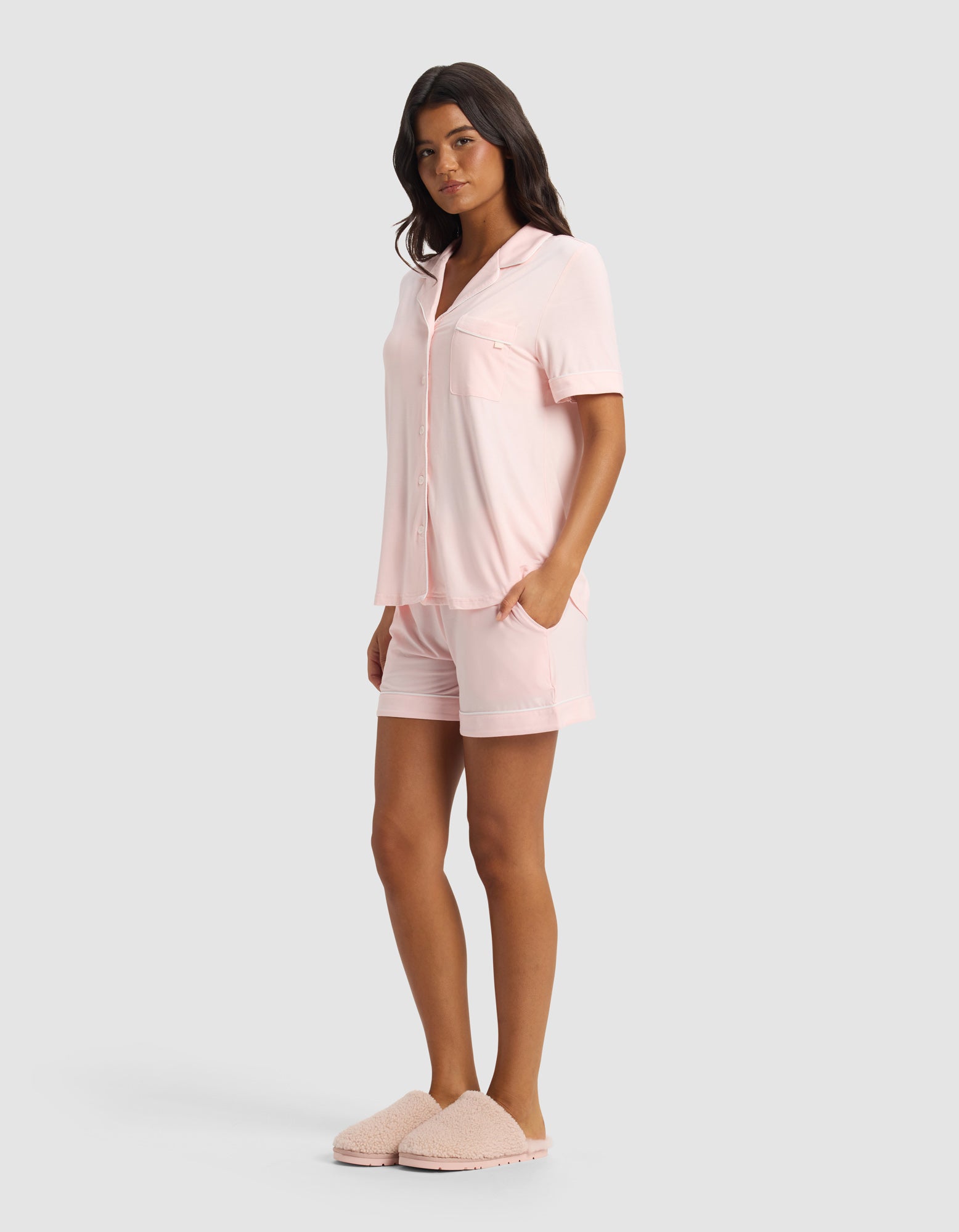 Women's Bamboo Stretch-Knit Short Sleeve Pajama Set - Image 10