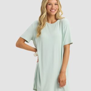 Women's Bamboo Rib-Knit Boyfriend Sleep Dress