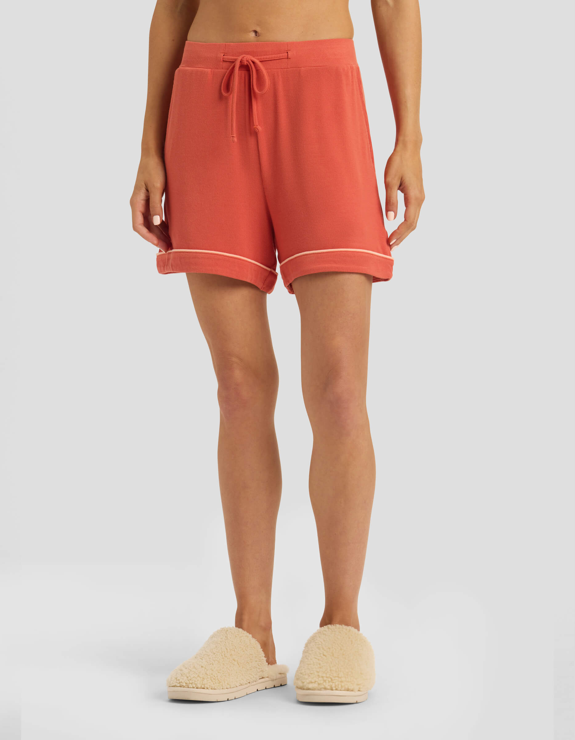 Women's Bamboo Rib-Knit Classic Short Sleeve Pajama Set - Image 6