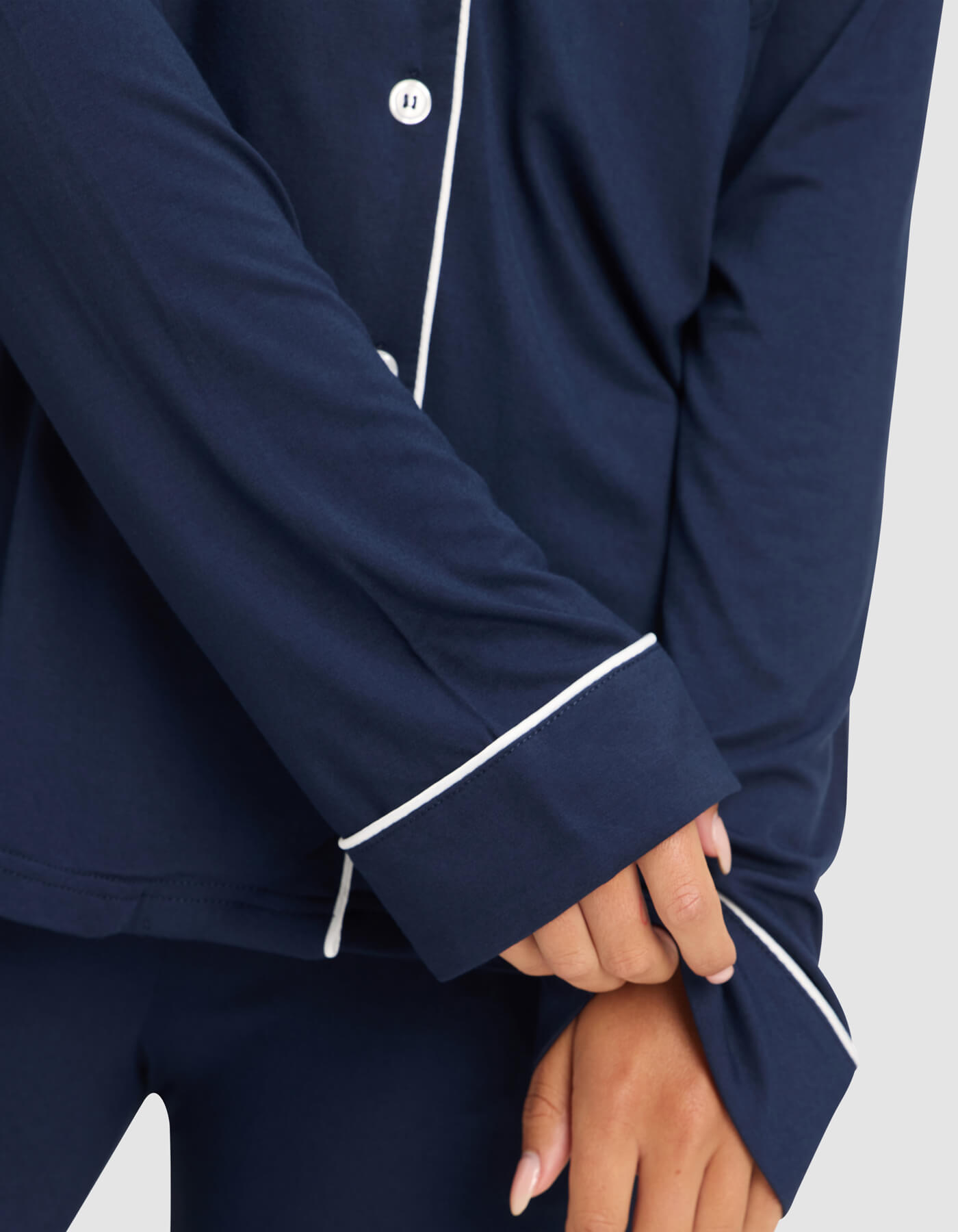 Women's Bamboo Stretch-Knit Long Sleeve Pajama Top - Image 13