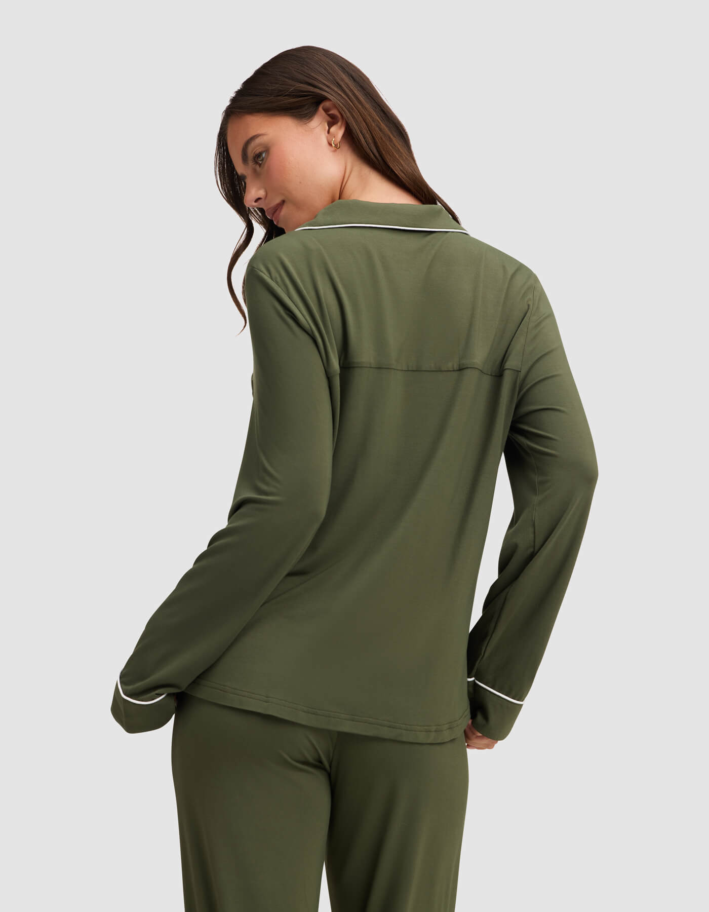 Women's Bamboo Stretch-Knit Long Sleeve Pajama Top - Image 38