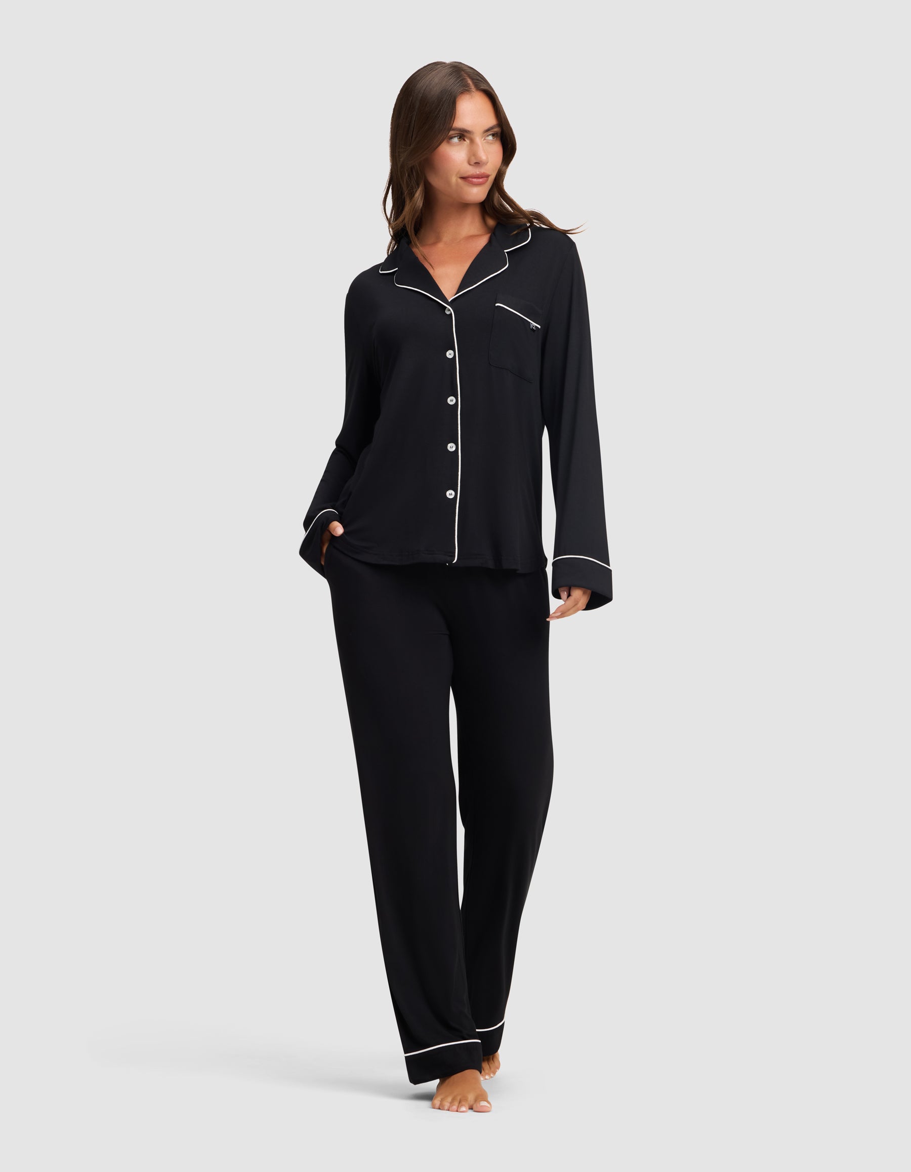 Women's Bamboo Stretch-Knit Long Sleeve Pajama Set - Image 19