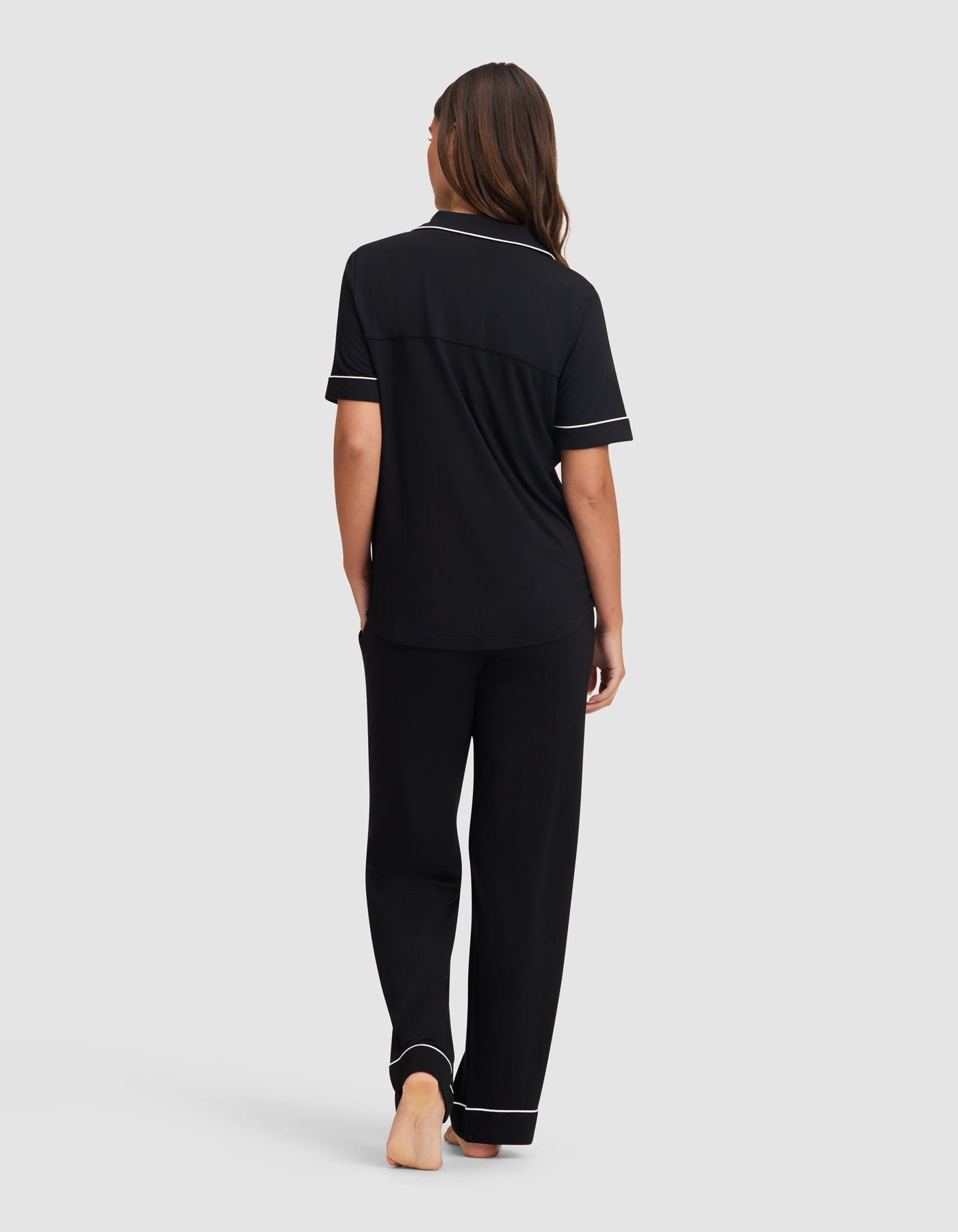 Women's Bamboo Stretch-Knit Short Sleeve & Pant Pajama Set - Image 26